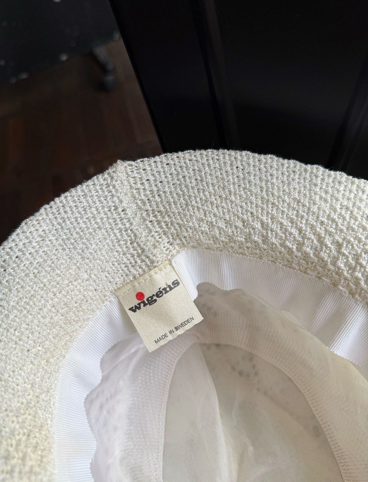 Wigens Wigens Vintage White Beige Knit Bucket Cloche Hat Sweden Size ONE SIZE - 6 Thumbnail