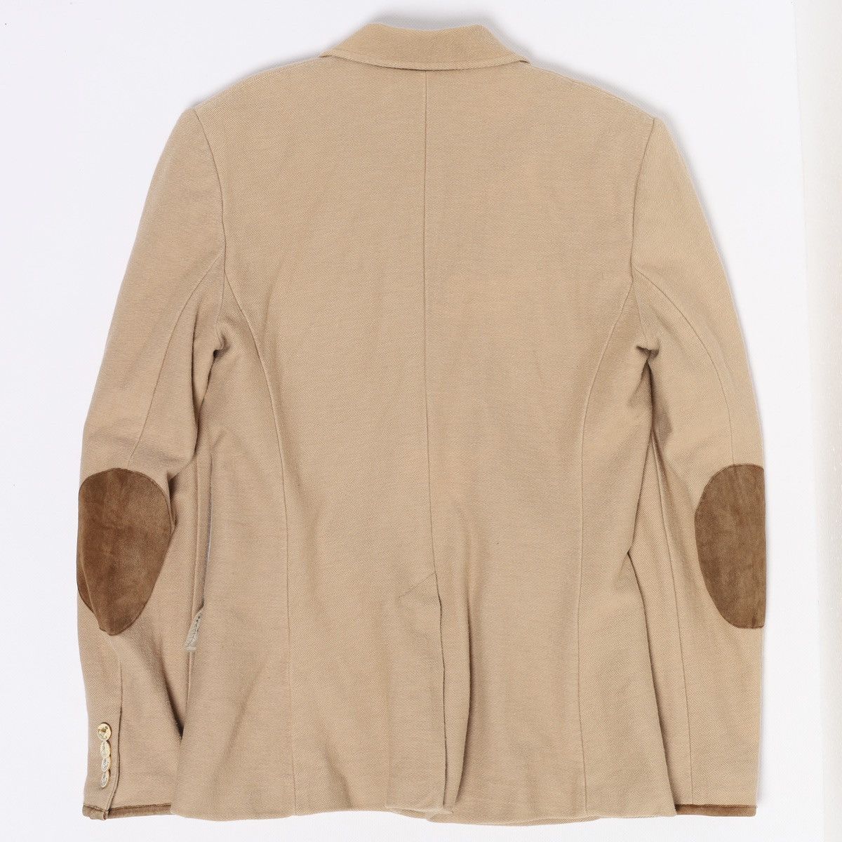 Ralph Lauren Ralph Lauren Beige Cotton Blazer Jacket Elbow Patch Size M / US 6-8 / IT 42-44 - 9 Thumbnail