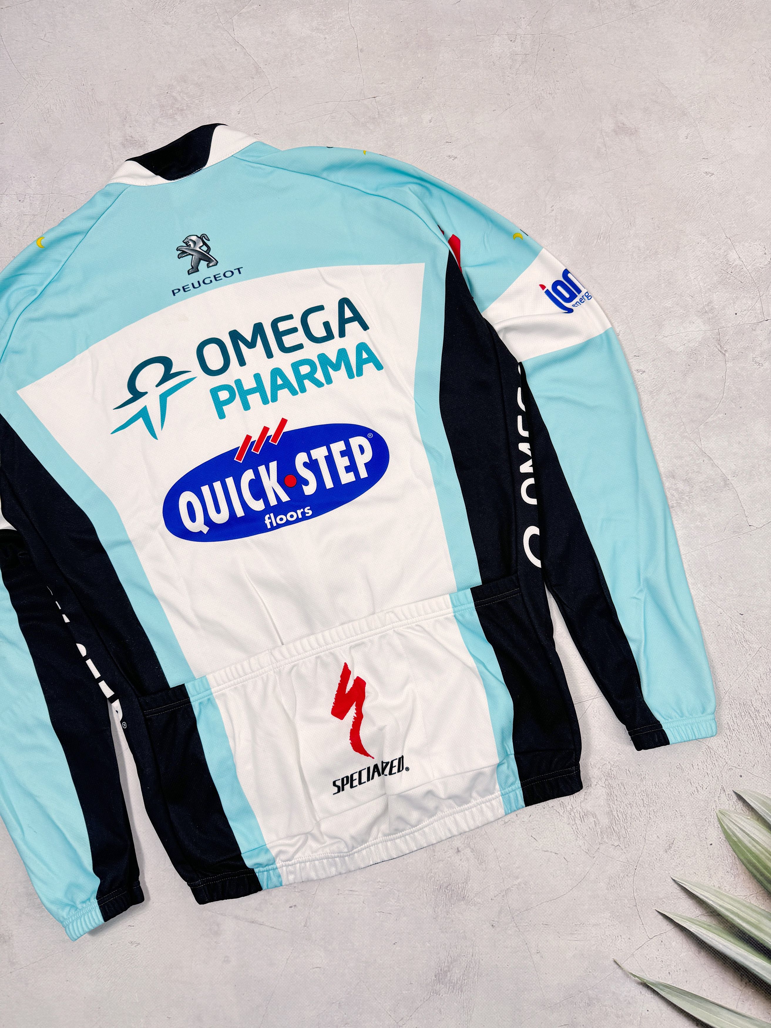 Vintage Vintage Vermarc Omega Pharma Warm Cycling Jersey Quick Step Size US M / EU 48-50 / 2 - 9 Thumbnail