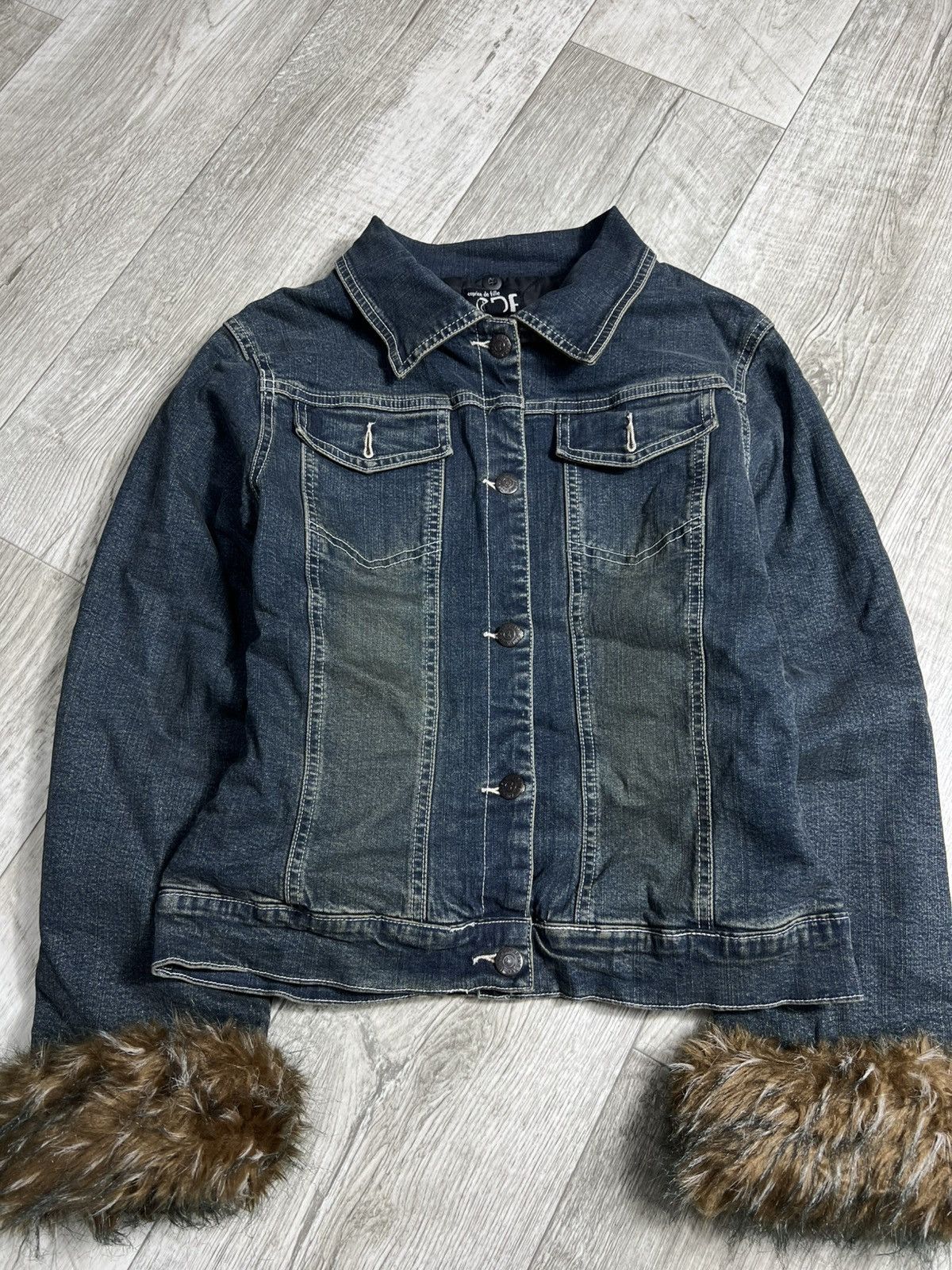 Hysteric Glamour Vintage Faux Fur Denim y2k Jacket Hysteric Glamour LGB 00s Size M / US 6-8 / IT 42-44 - 3 Thumbnail