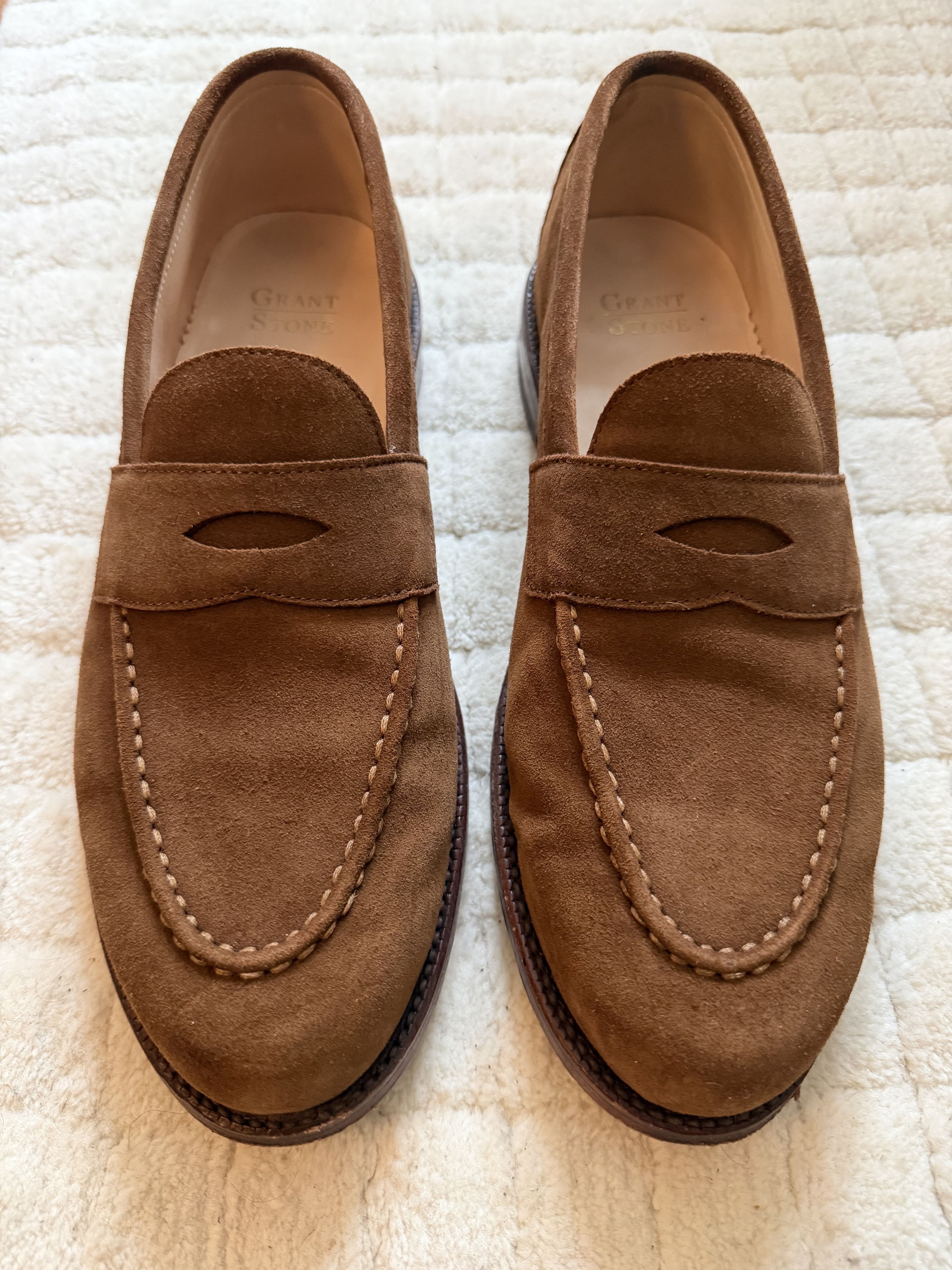 Grant Stone Traveler Penny Bourbon Suede Size US 11.5 / EU 44-45 - 6 Thumbnail