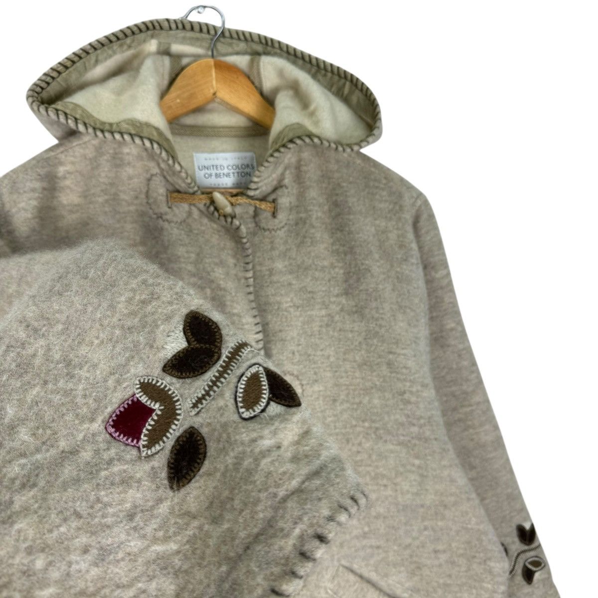 United Colors Of Benetton 🌟UNITED COLOUR OF BENETTON ITALY HOODIE DUFFLE JACKET Size M / US 6-8 / IT 42-44 - 5 Thumbnail