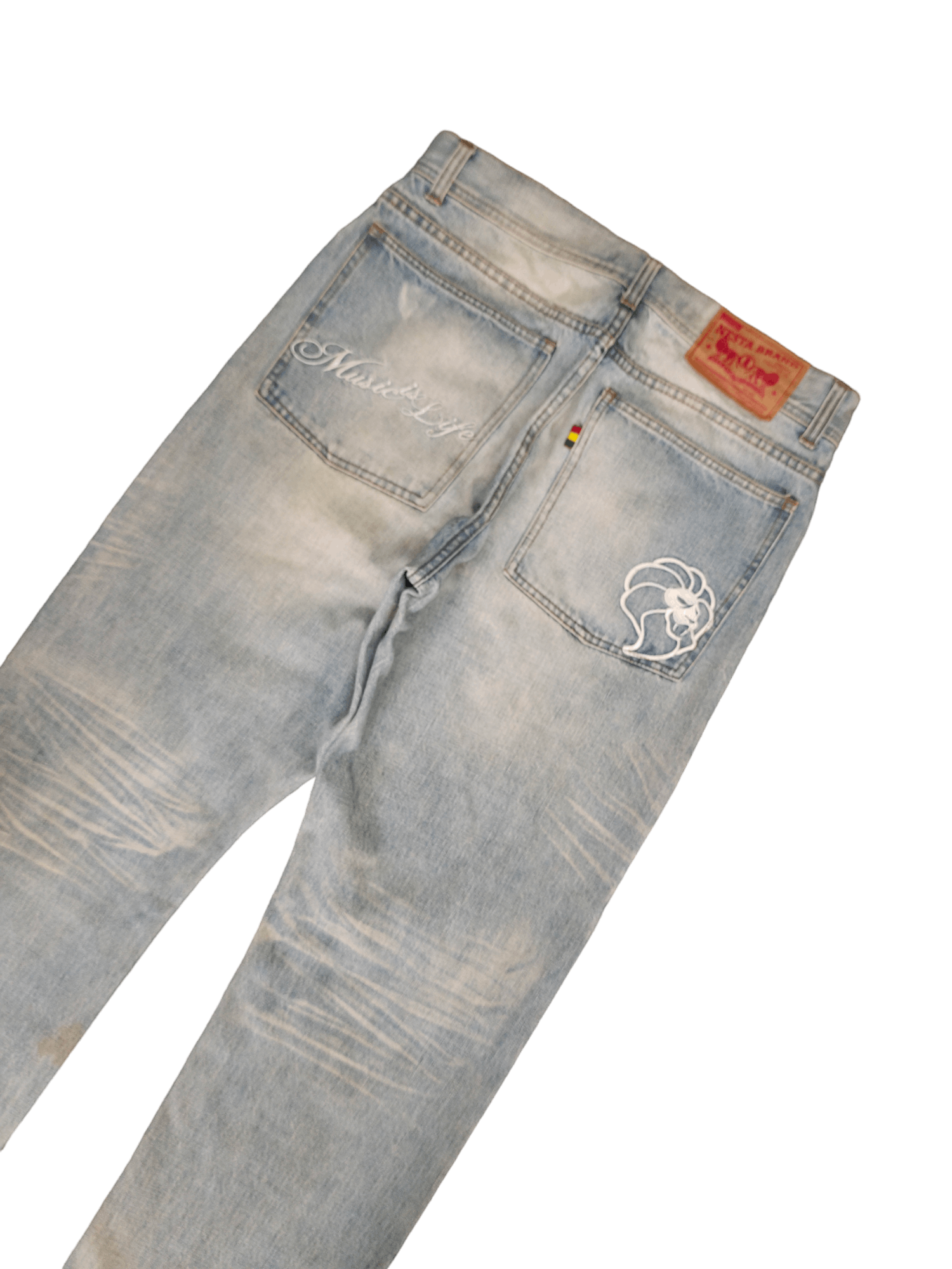 Comme des Garcons × Undercover Nesta Brand Distress Faded Clawmark Jeans Undercover Style Size US 32 / EU 48 - 5 Thumbnail