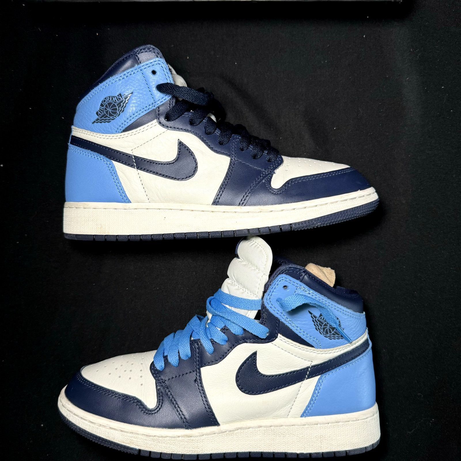Jordan Brand × Nike Size 5 - Air Jordan 1 Retro High OG GS Obsidian Men's Shoes Size US 5 / EU 37 - 3 Thumbnail