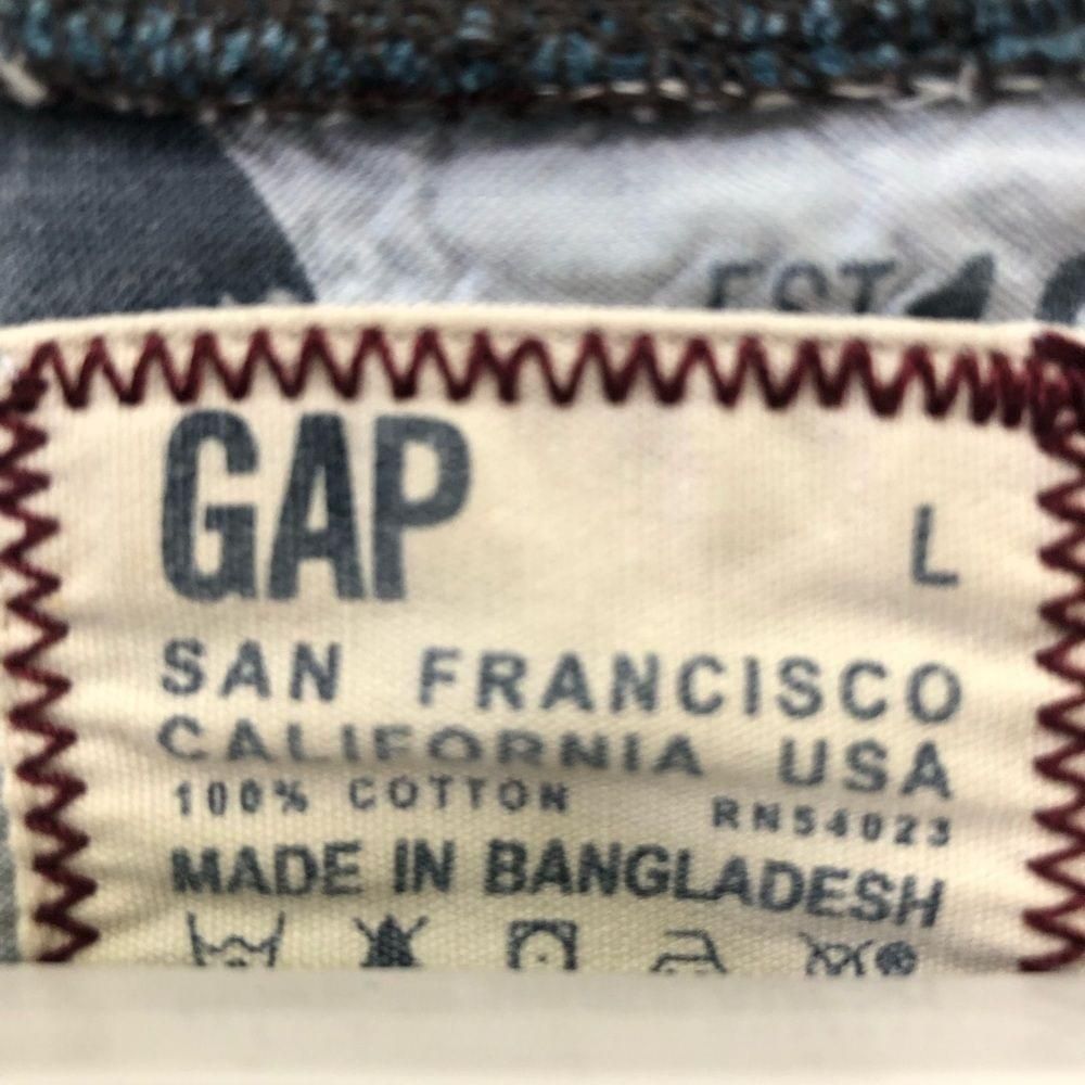 Gap Gap teal blue gray striped cotton long sleeves shirt L Size US L / EU 52-54 / 3 - 6 Thumbnail