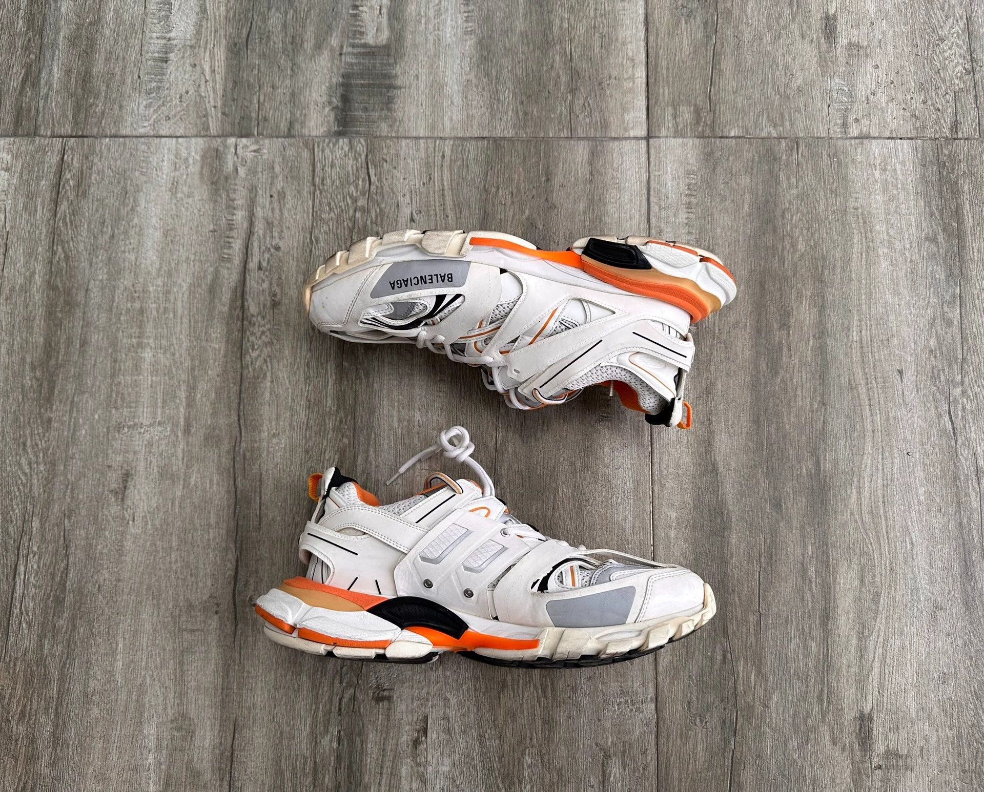Balenciaga Balenciaga Track Nylon Dad Shoe Men's White Orange Used 43 Size US 10 / EU 43 - 3 Thumbnail