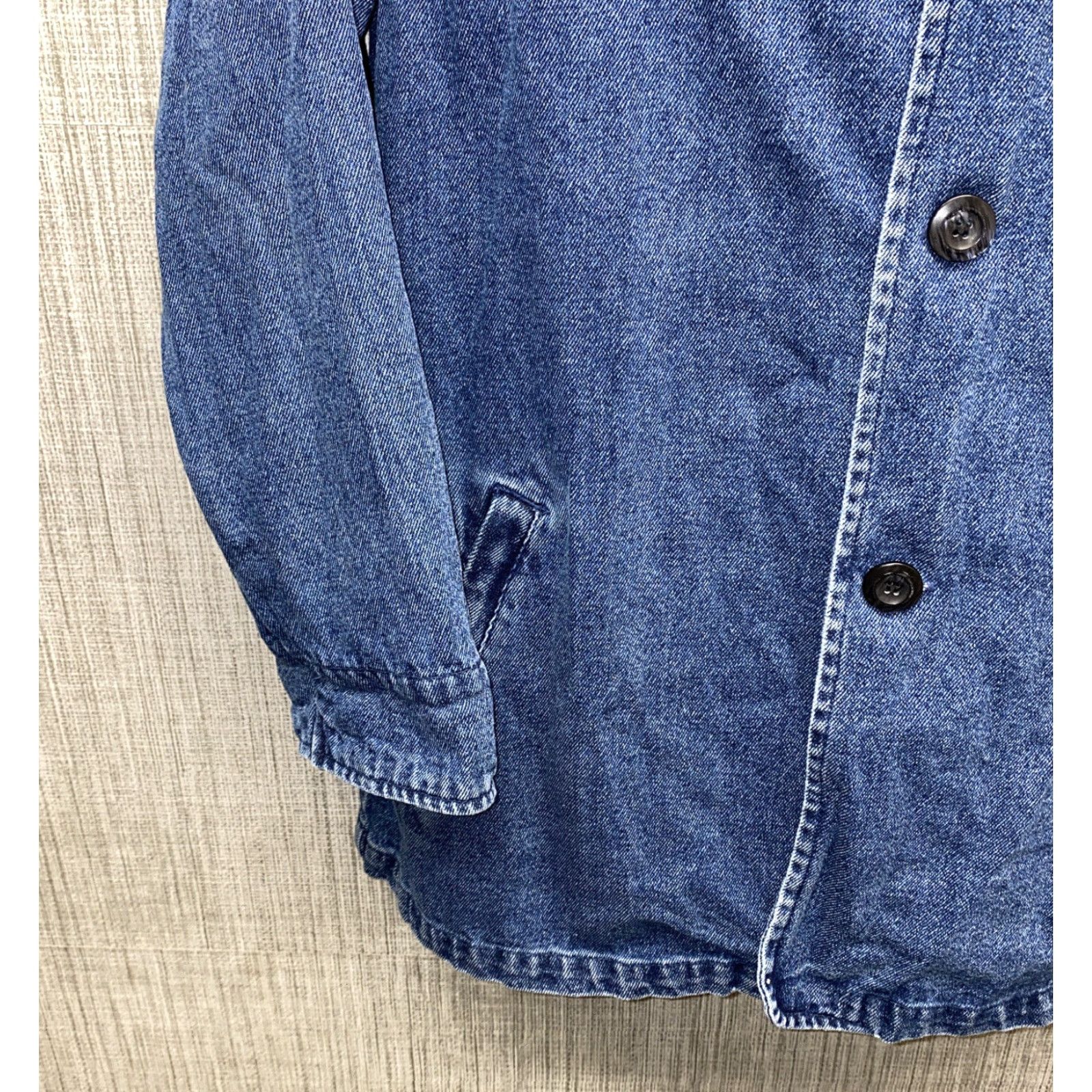 Lee Lee Valley Denim Jacket Mens Size S Blue Cotton Button Front Casual Size US 29 - 4 Thumbnail