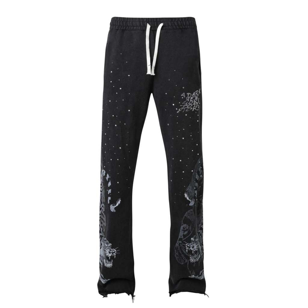 LOST INTRICACY Lost Intricacy 'Twin Tiger' Black Sweats Size US 34 / EU 50 - 1 Preview