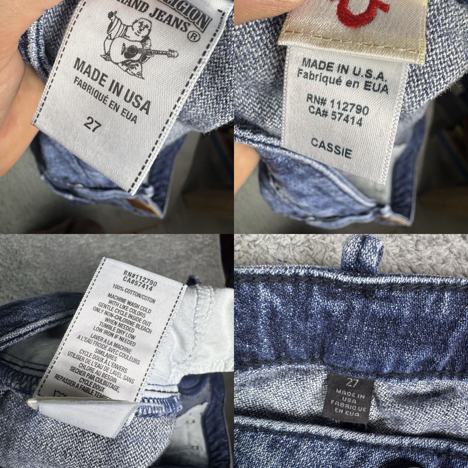 True Religion VINTAGE True Religion Shorts Womens 27 Mini USA Made Flag Denim Cassie Jeans Blue XS?? Size 27" / US 4 / IT 40 - 8 Thumbnail