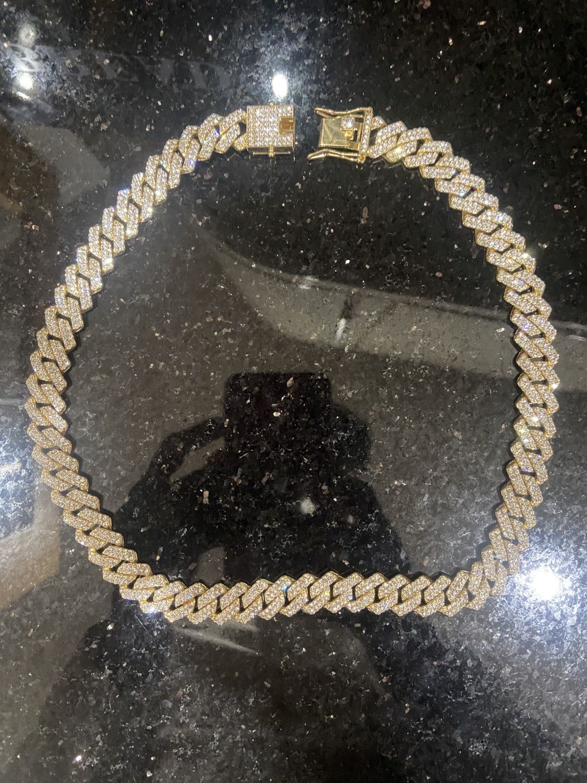 Other 14mm iced out cuban link necklace covered in rhinestones Size ONE SIZE - 3 Thumbnail
