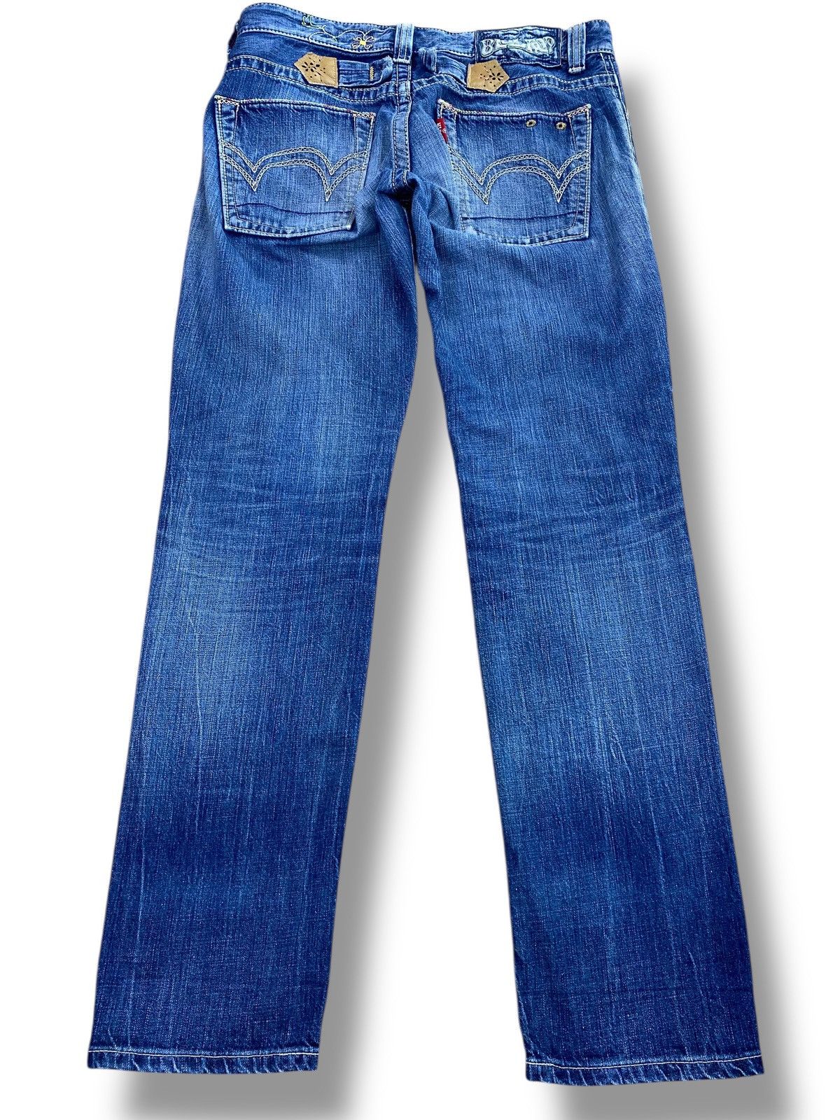 Edwin Edwin Faded Blue Wash Ripped Style Straight Cut Jeans Size US 32 / EU 48 - 3 Thumbnail