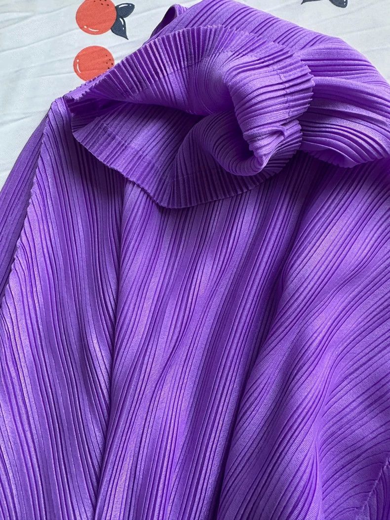 Issey Miyake Issey Miyake size:3 Purple pleated long-sleeved shirt Size XS / US 0-2 / IT 36-38 - 5 Thumbnail