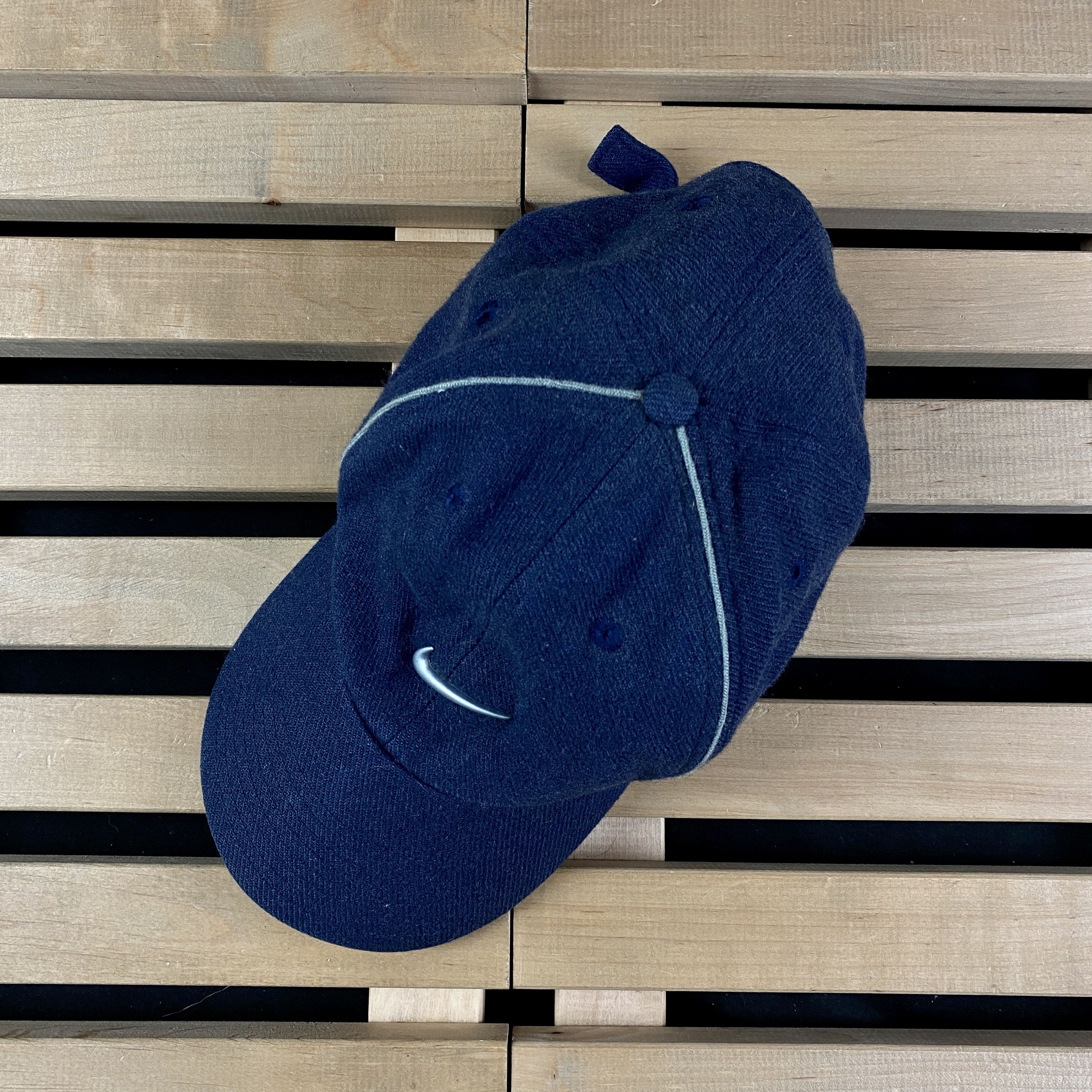 Nike × Vintage Mens Vintage Hat Cap Nike Swoosh 60% Wool 40% Acrylic Size ONE SIZE - 3 Thumbnail