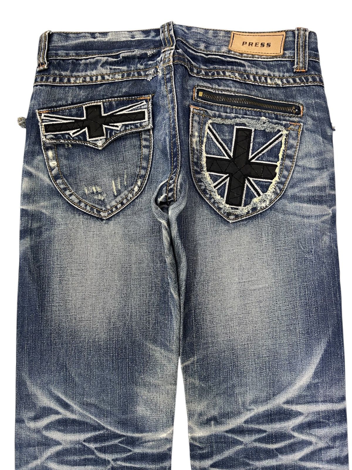 Japanese Brand × Vintage Vintage PRESS Japanese Denim Faded Distressed Jeans Size US 30 / EU 46 - 8 Thumbnail