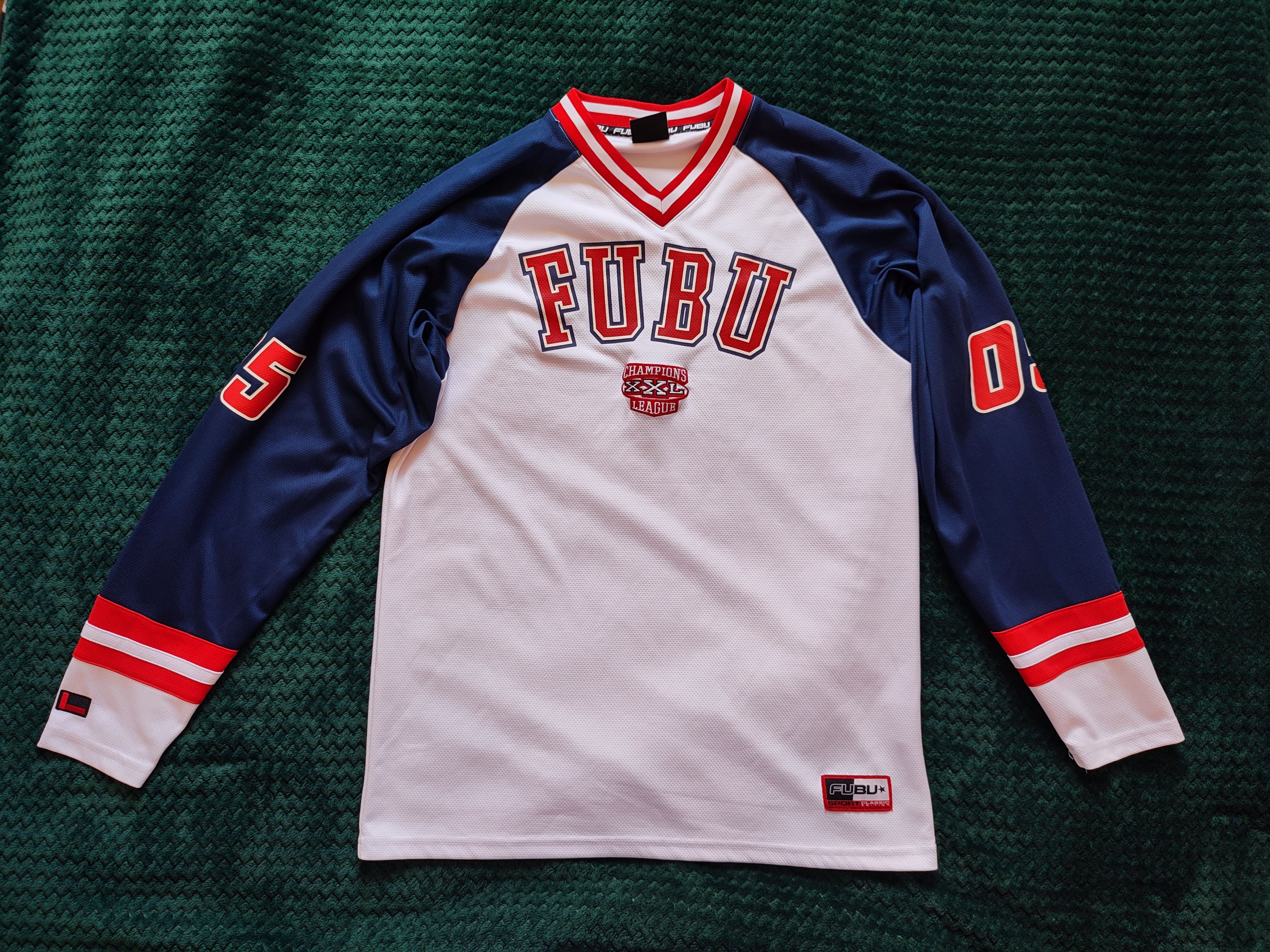 Fubu × Vintage FUBU Vintage 90s Jersey Old School Hip Hop Shirt Long Sleeve Size US M / EU 48-50 / 2 - 3 Thumbnail