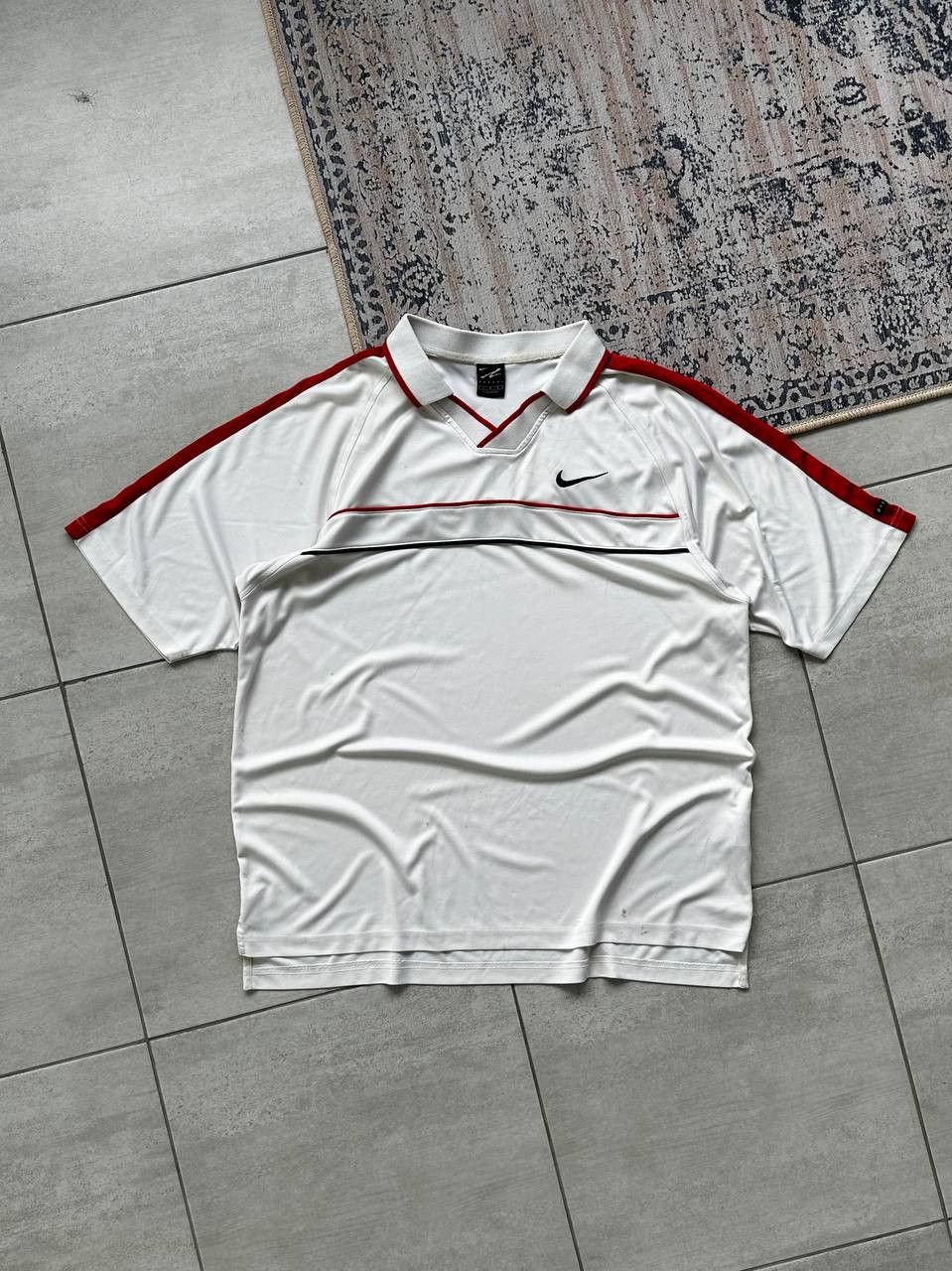 Vintage 90s Nike Agassi Tennis Polo White jersey