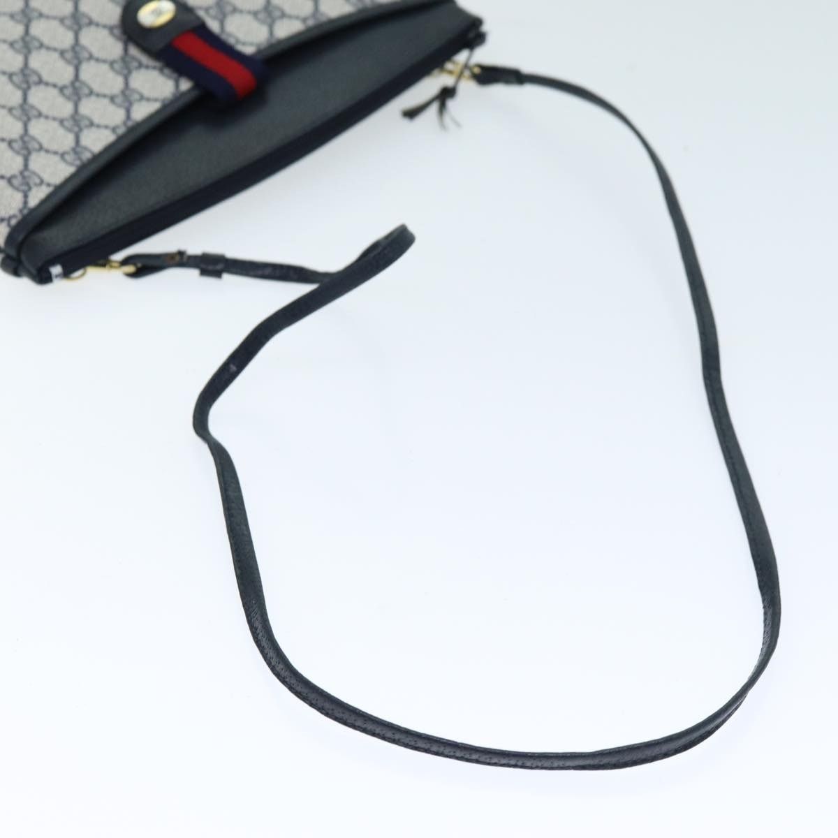 Gucci GUCCI GG Supreme Sherry Line Shoulder Bag Pvc Navy Red 904 Size ONE SIZE - 7 Thumbnail