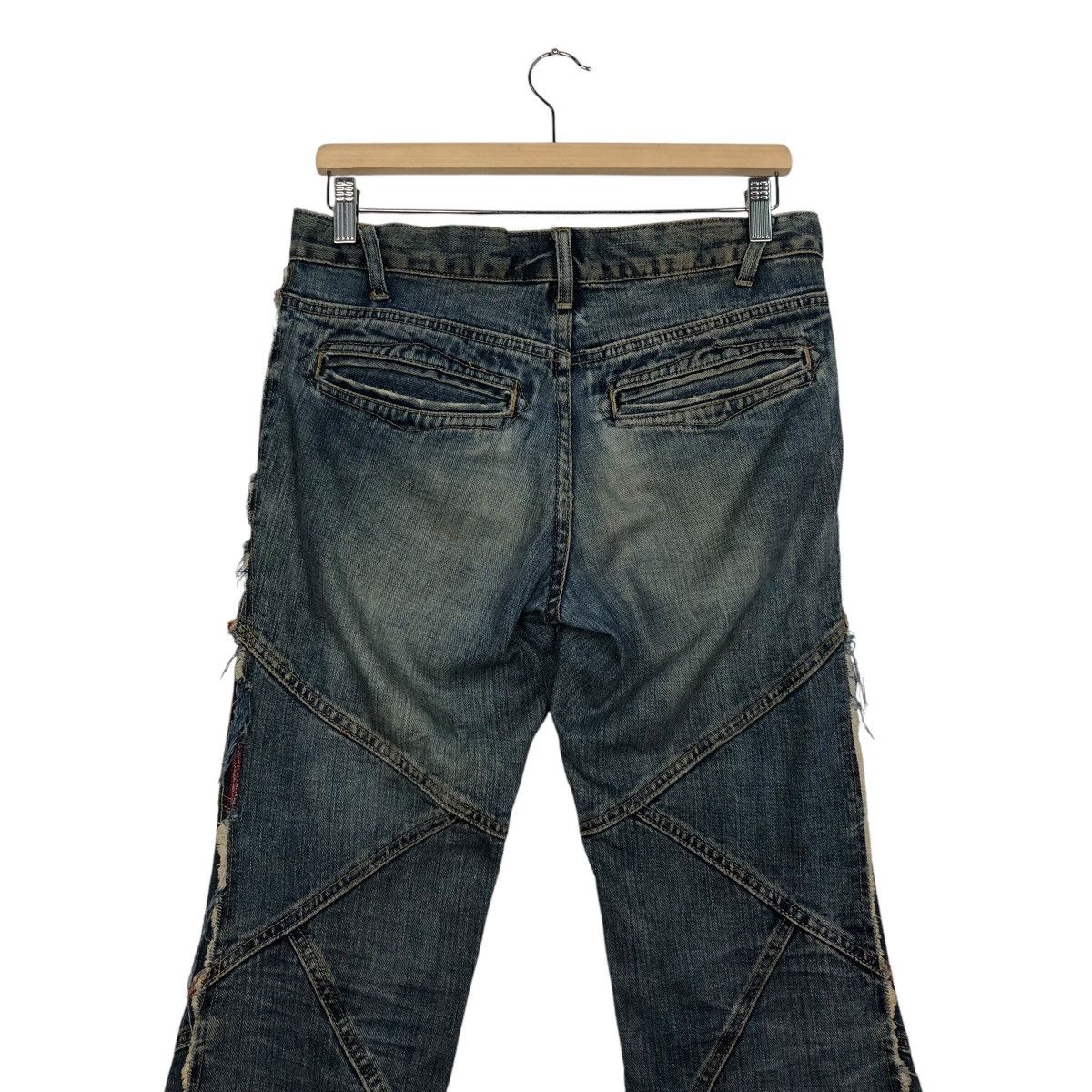 Tornado Mart 📌Bow Cut Design Punk Style Patch Work Style Butterfly Denim Size 32" / US 10 / IT 46 - 11 Thumbnail