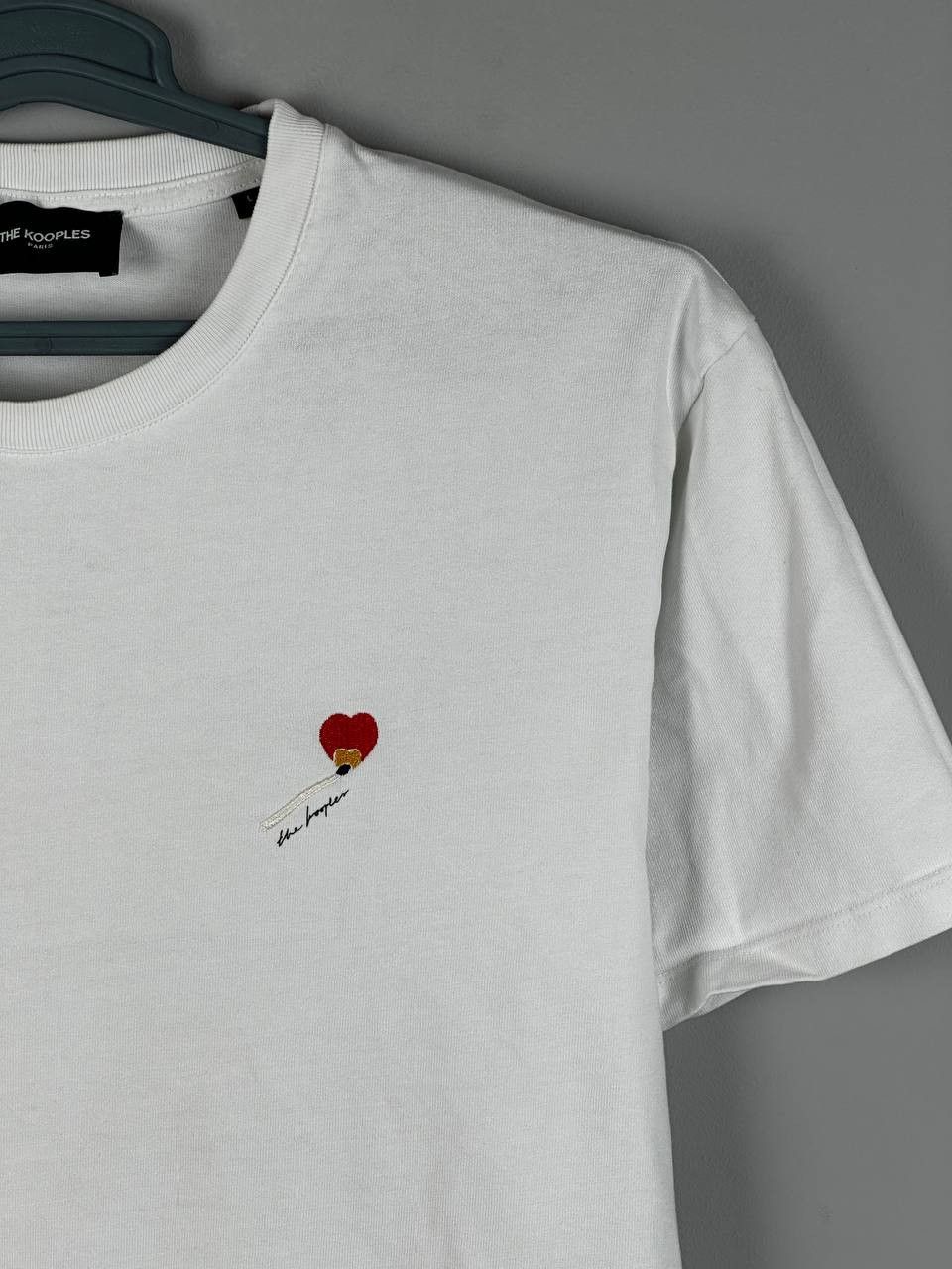 The Kooples The Kooples Streetwear Embroidered White T Shirt Size US L / EU 52-54 / 3 - 4 Thumbnail