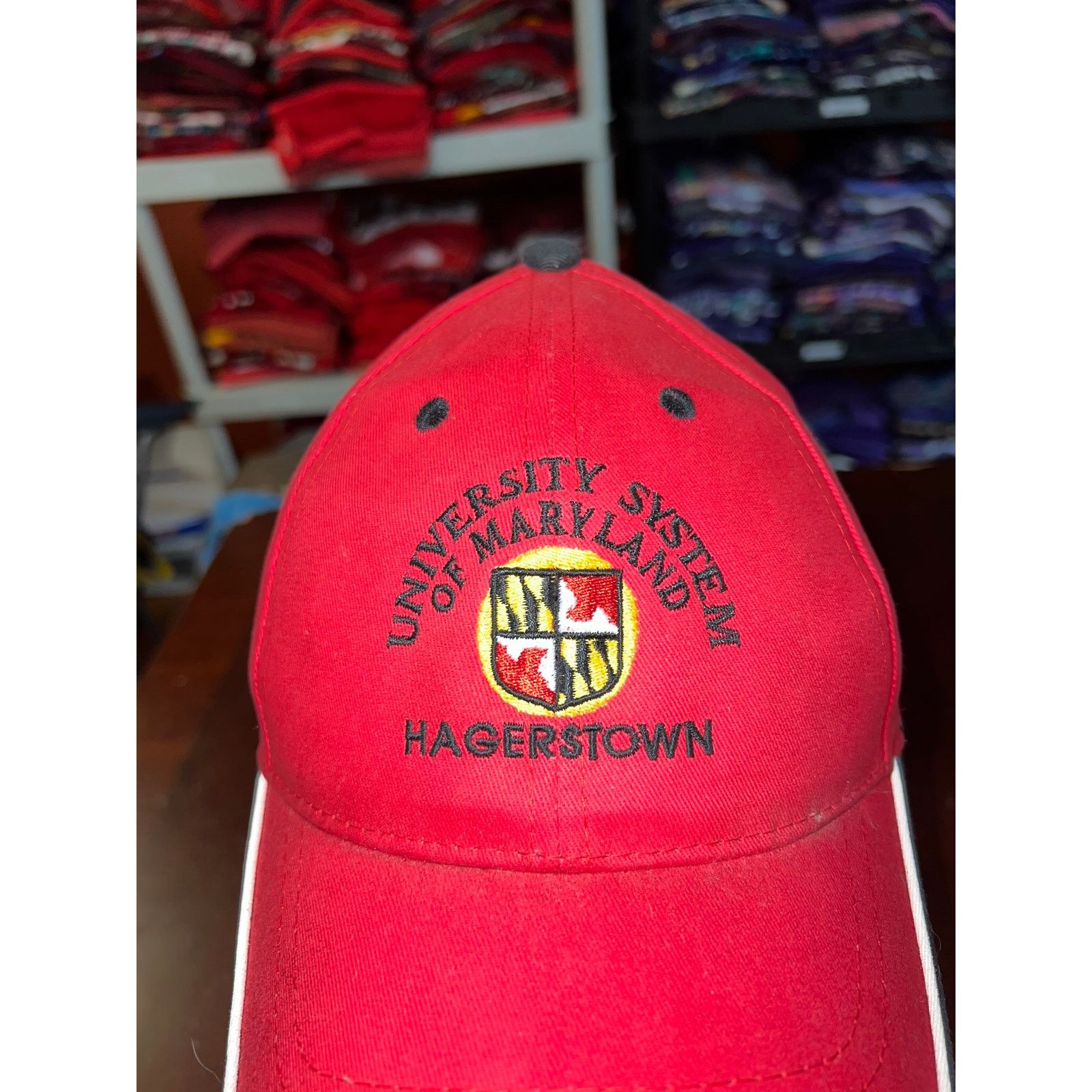 Vintage University Of Maryland Hat Hagerstown System Cap College OS Size ONE SIZE - 2 Thumbnail