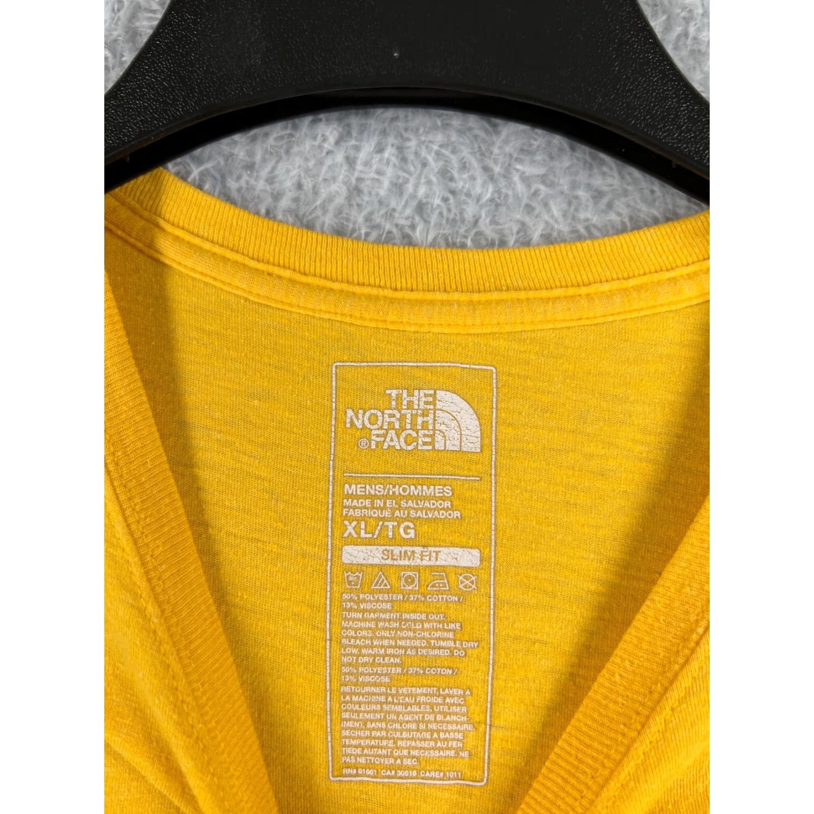 The North Face The North Face Shirt Men XL Yellow Short Sleeve Crew Neck Polyester Logo Size US XL / EU 56 / 4 - 7 Thumbnail