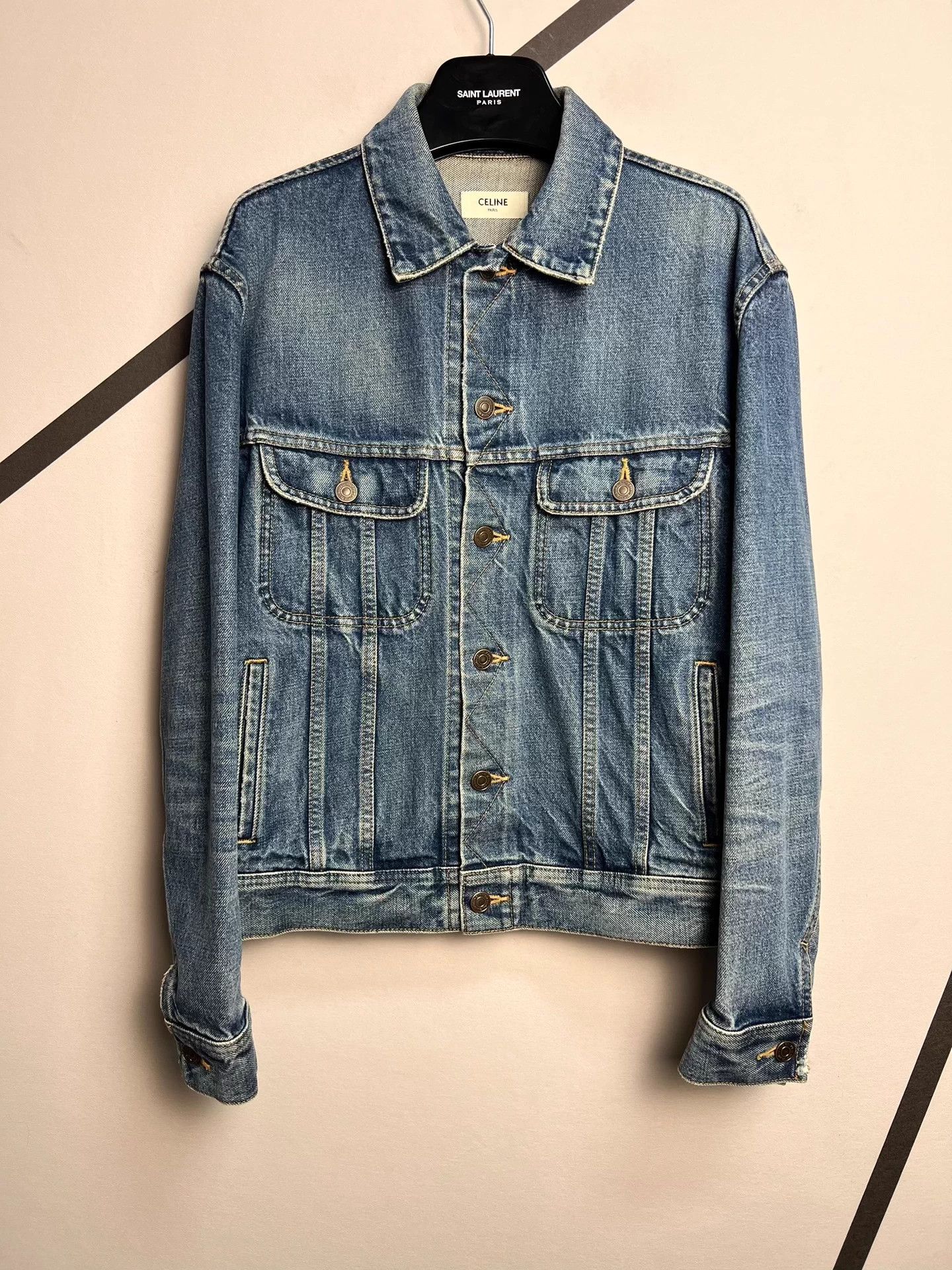 Celine Authentic Celine washed blue jeans jacket. Size S / US 4 / IT 40 - 1 Thumbnail