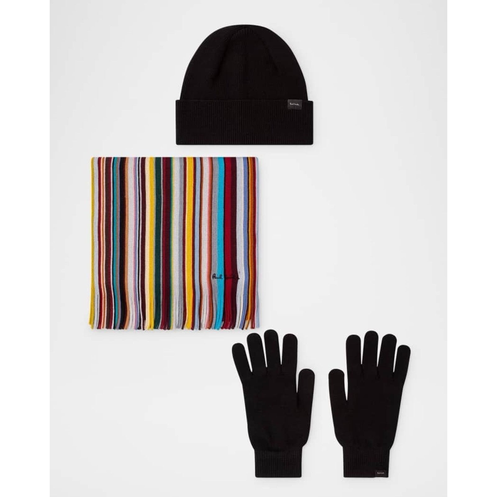 Paul Smith NWT $350 Paul Smith Stripe SCARF HAT GLOVES Gift Box Set Size ONE SIZE - 7 Thumbnail