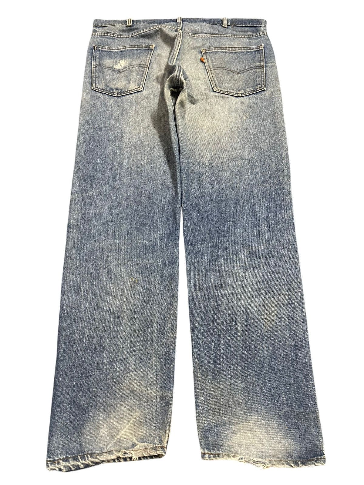 Levi's Vintage 70s Levis 505 Orange Tab Blue Faded Wash Style Jeans Size US 38 / EU 54 - 2 Thumbnail