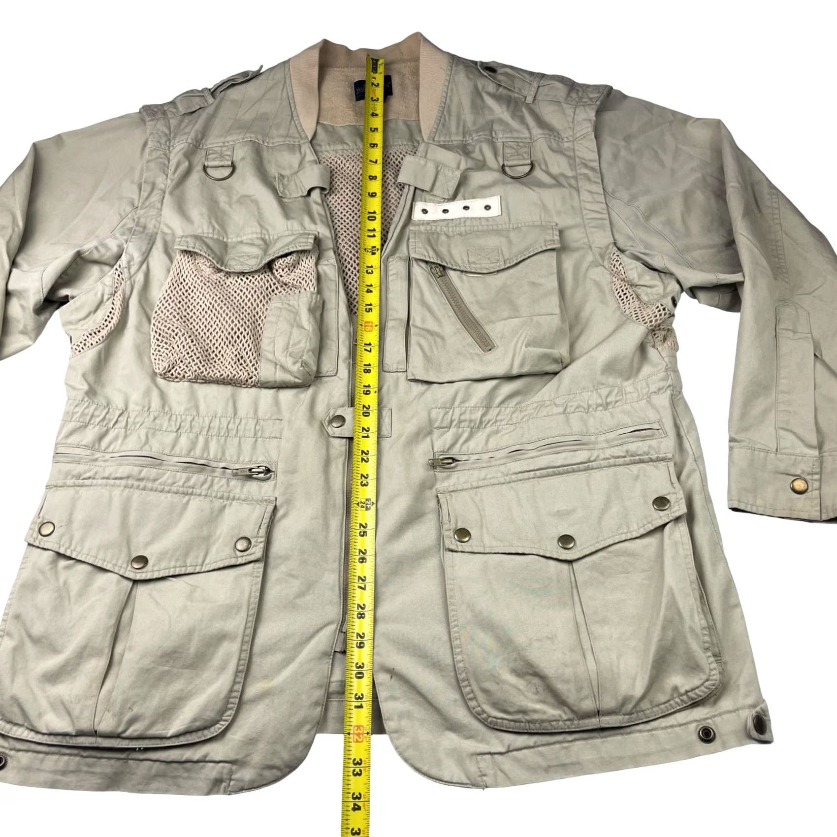 Vintage VINTAGE Willis & Geiger Men’s Safari Field Jacket XL Khaki/Tan 100% Cotton Full Zip Pockets Beige Regular Mens Size US XL / EU 56 / 4 - 5 Thumbnail
