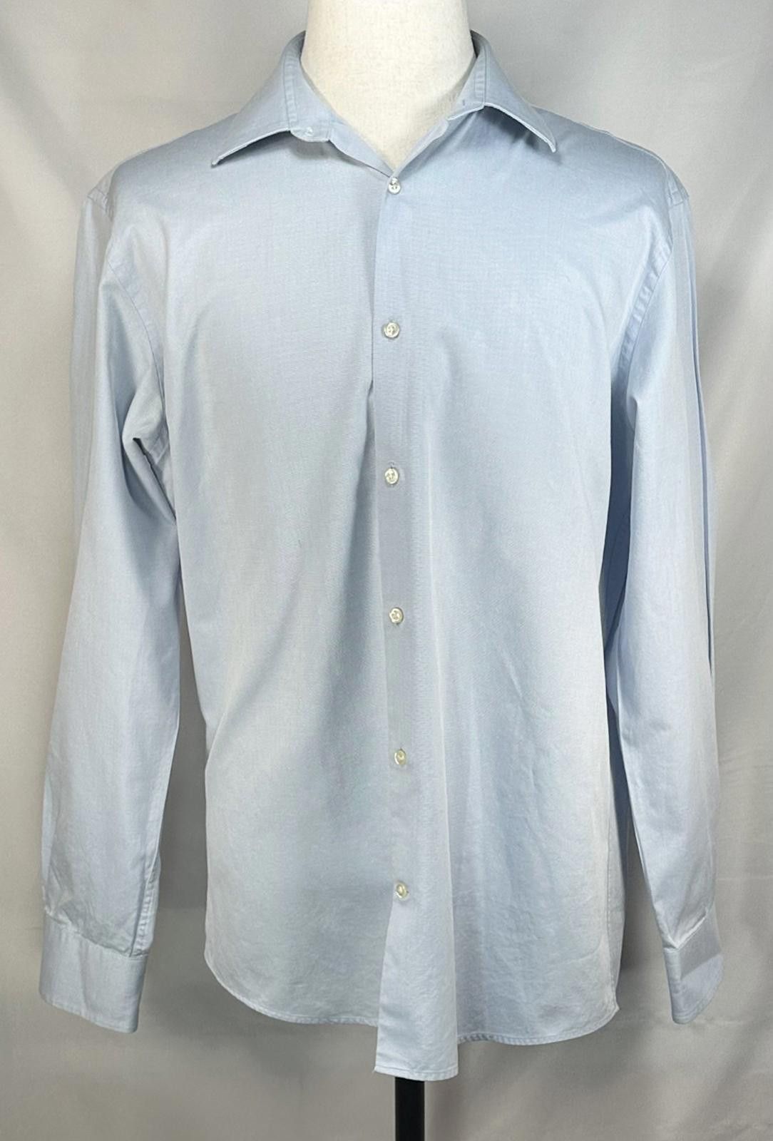 Bloomingdale's Bloomingdales Contemporary Button Up Blue Mens L 16.5-34/35 Size US L / EU 52-54 / 3 - 1 Thumbnail