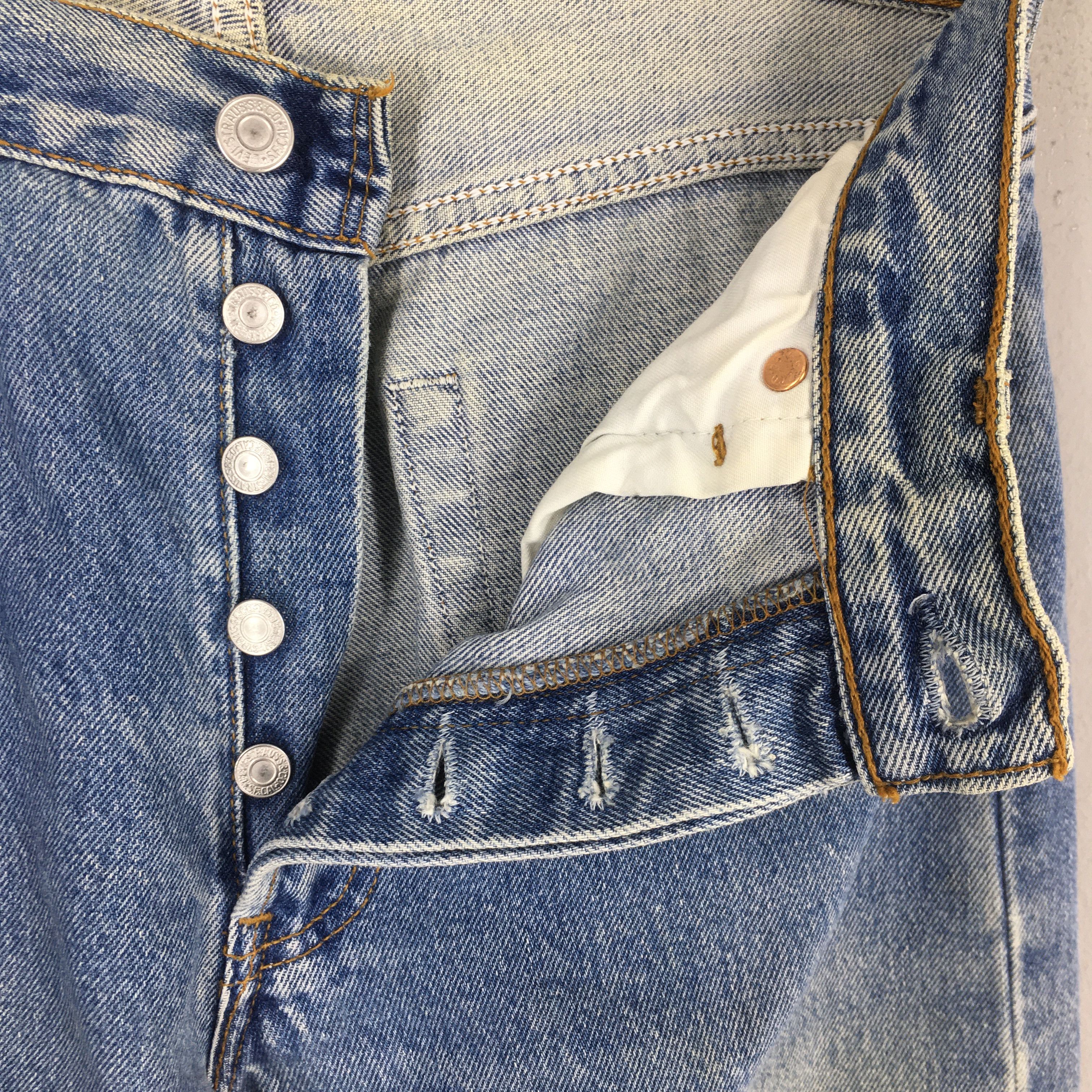 Levi's Size 28x32.5 Vintage 90s Levi's 501 Straight Cut Jeans S1906 Size 28" / US 6 / IT 42 - 6 Thumbnail