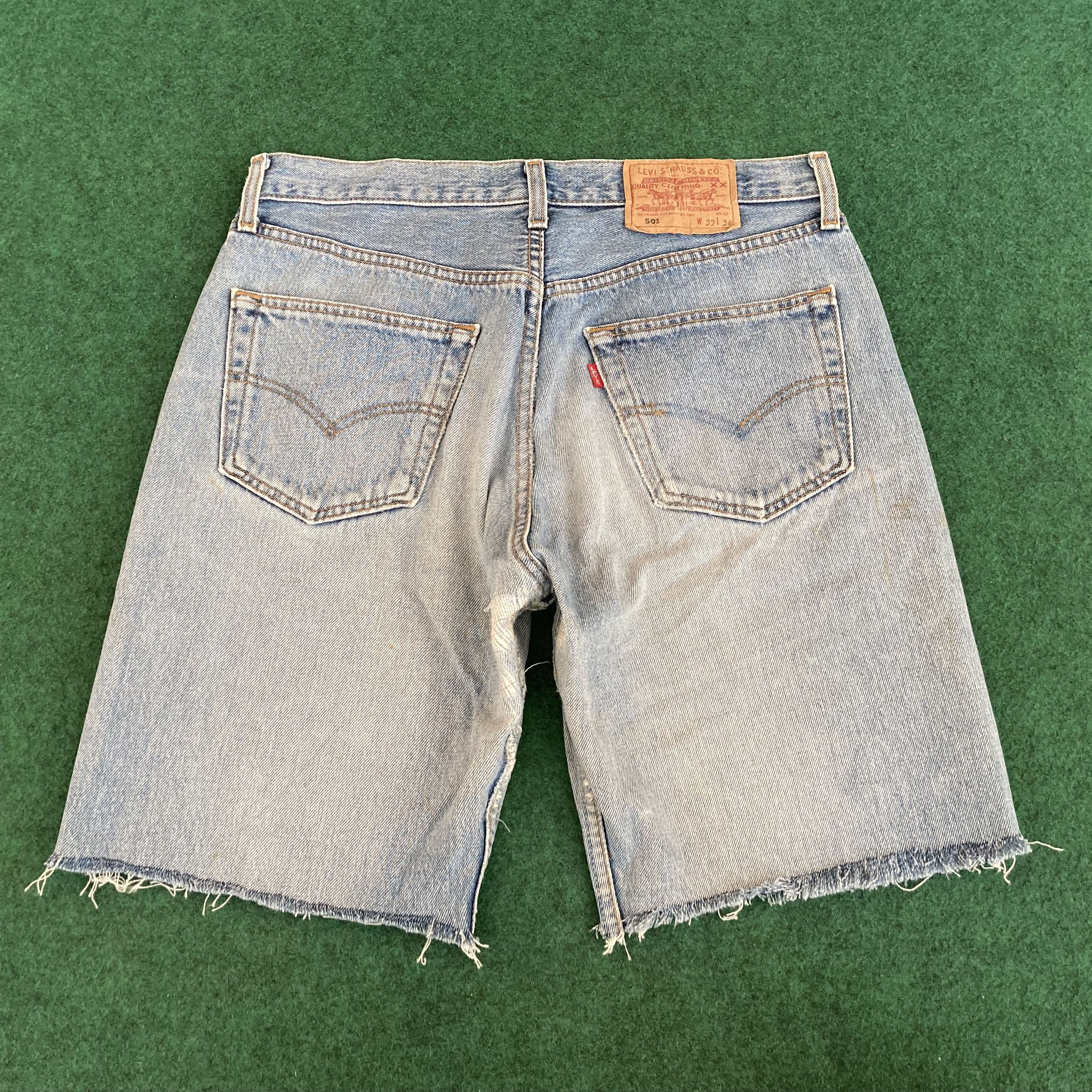 Levi's × Vintage Vtg Levis 501 Short Blue Jorts Jeans Size US 32 / EU 48 - 10 Thumbnail