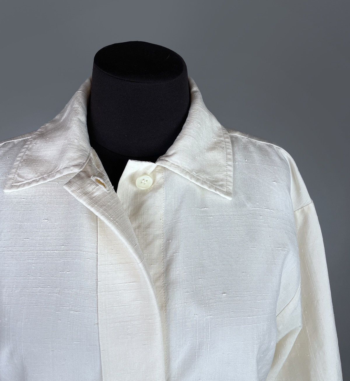Vintage Vintage 80s Yves Saint Laurent Rive Gauche Linen Shirt Sz 38 Size S / US 4 / IT 40 - 9 Thumbnail