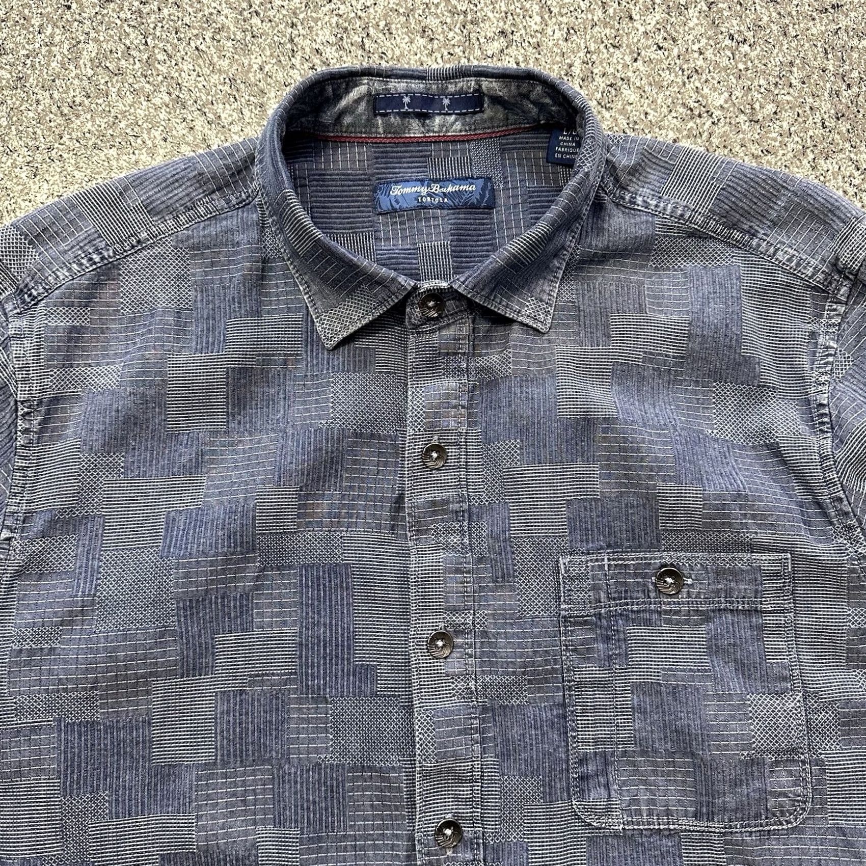 Tommy Bahama Tommy Bahama Shirt Mens L Paradise Patchwork Tortola Long Sleeve Button-Up Blue Size US L / EU 52-54 / 3 - 4 Thumbnail