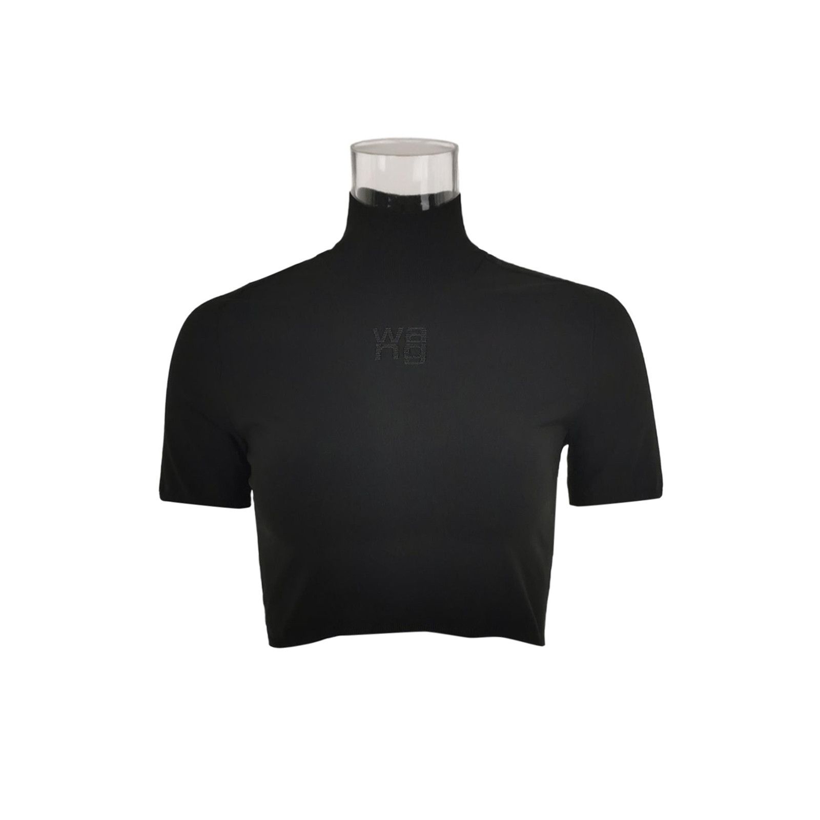 Alexander Wang Alexander Wang Logo Mock Neck Crop Top Size S Size S / US 4 / IT 40 - 1 Thumbnail