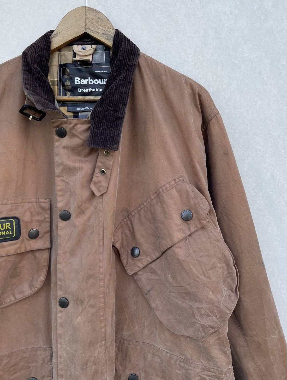 Barbour 🔥RARE🔥BARBOUR MEN'S "BREATHABLES" INTERNATIONAL WAXED JACKET Size US XL / EU 56 / 4 - 7 Thumbnail