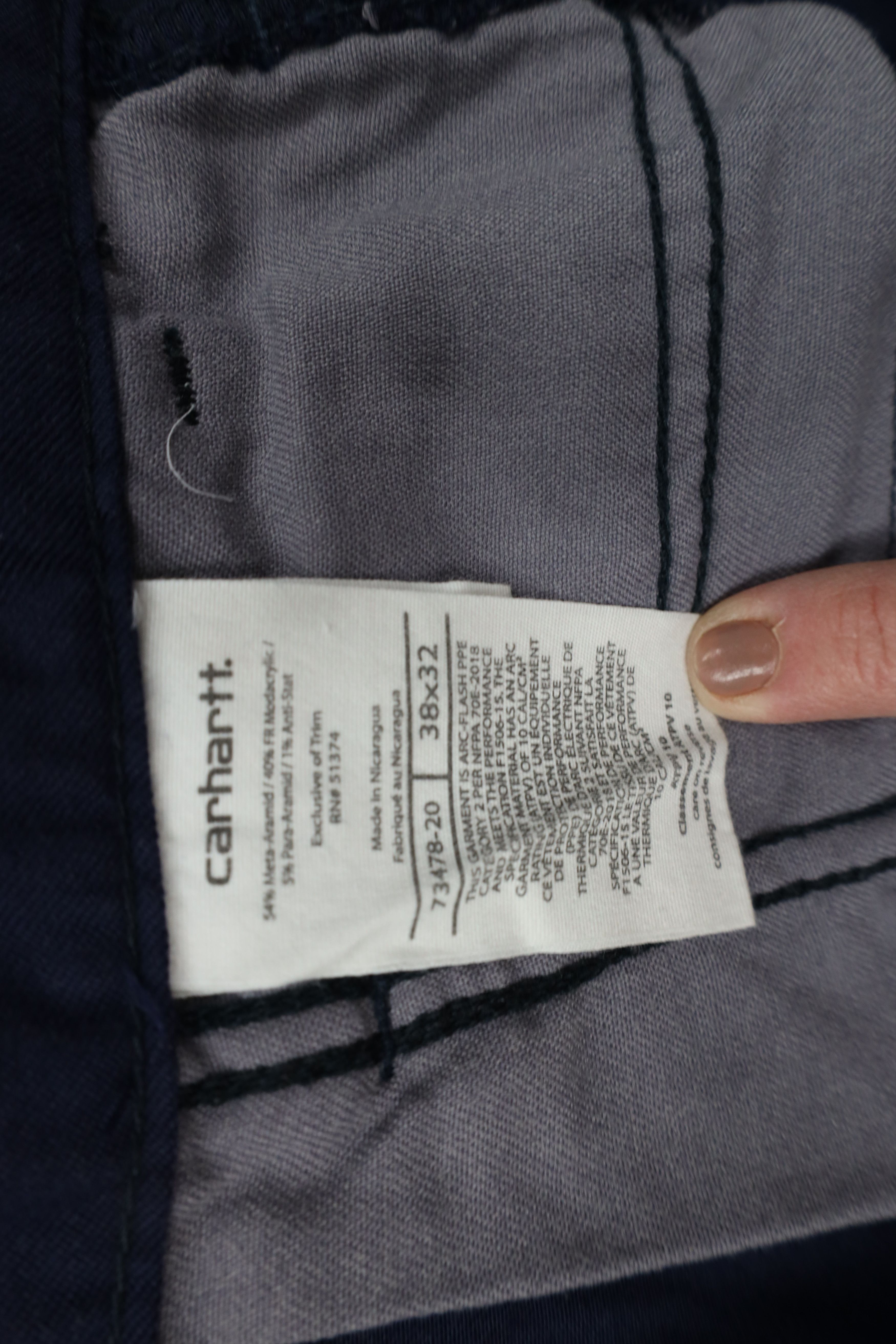 Carhartt Carhartt FR Fire Flame Resistant Wide Leg Dungaree Pants Size US 38 / EU 54 - 10 Thumbnail