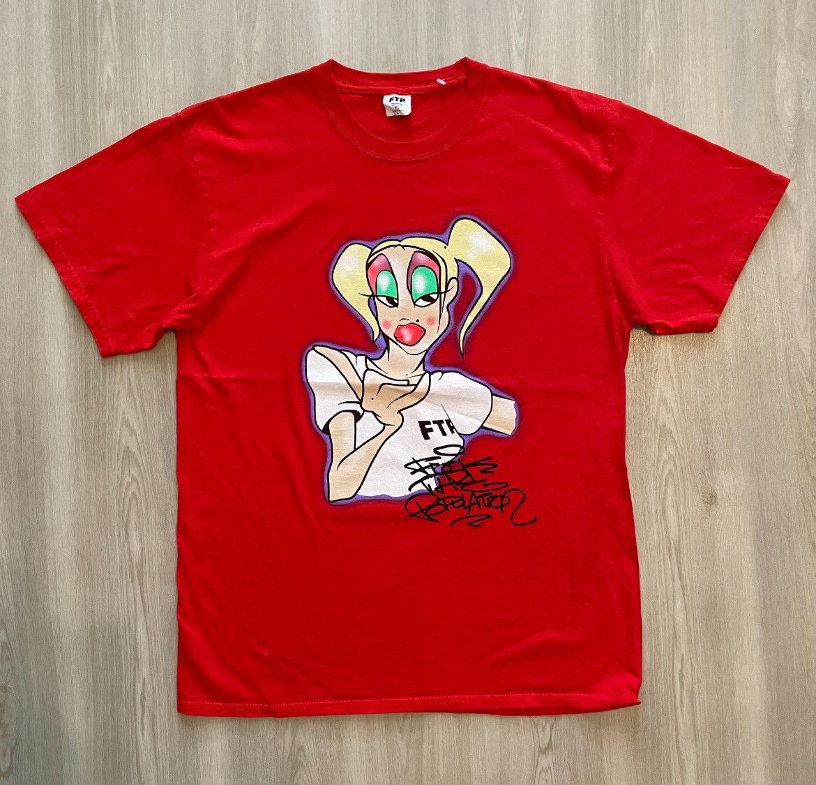 Designer FTP F The Population Girl Graffiti Shirt Mens Large Size US L / EU 52-54 / 3 - 1 Thumbnail
