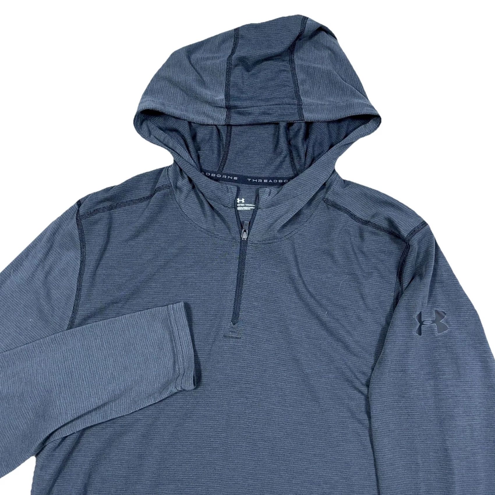 Under Armour Under armour Shirt Mens L Gray Men Fitted Pullover Hooded Performance Threadborne Size US L / EU 52-54 / 3 - 2 Thumbnail