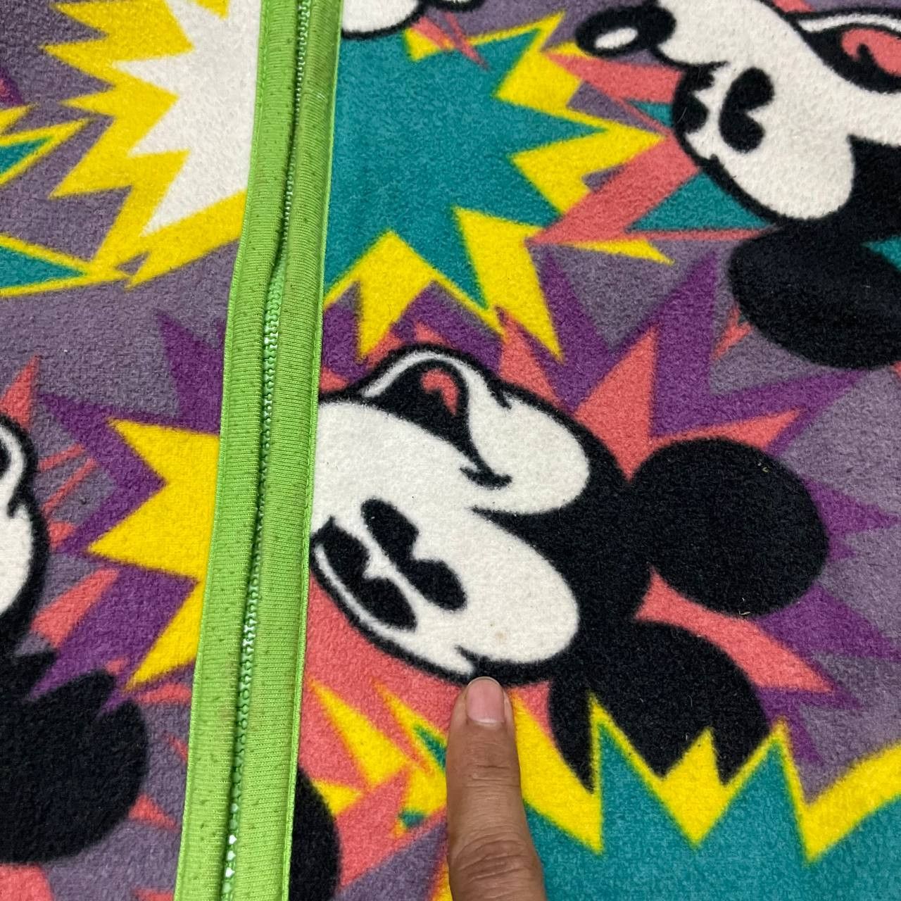 Cartoon Network Vintage Mickey Mouse All Over Print Fleece Zipper Jacket Size US M / EU 48-50 / 2 - 5 Thumbnail