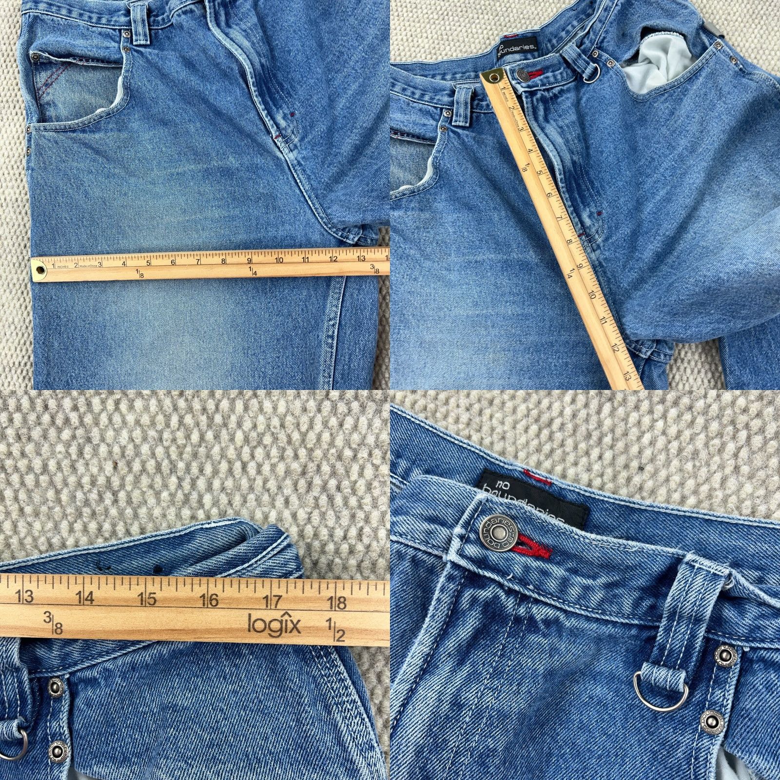 Vintage VINTAGE No Boundaries Jeans Men 34x29 Carpenter Baggy Y2K Skate Grunge Wide Leg Jeans Mens Blue 34 Relaxed 5-Pocket Denim Cotton Shirt? Size US 34 / EU 50 - 9 Thumbnail