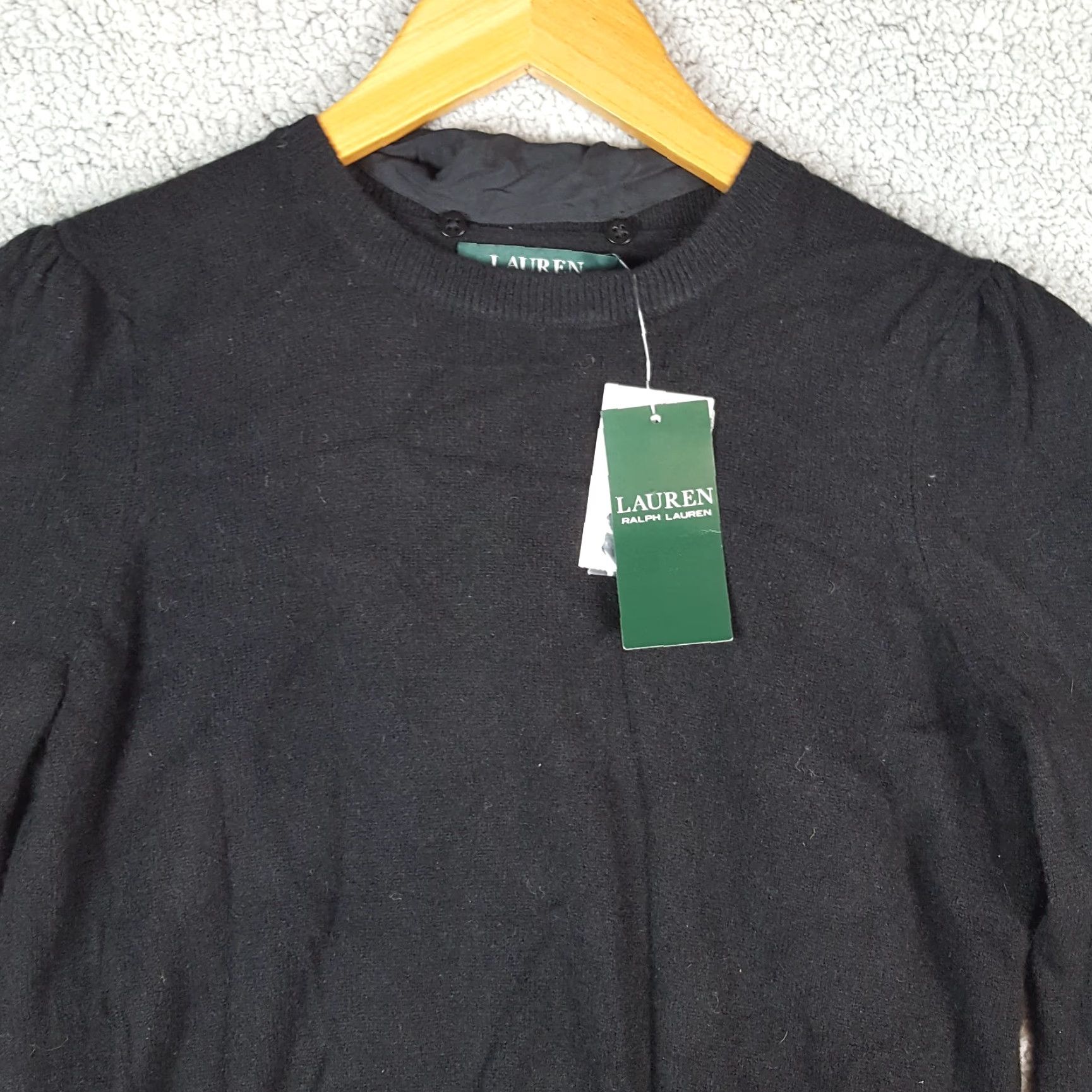 Ralph Lauren VINTAGE Lauren Ralph Lauren Black Cashmere Knit Pullover Sweater Women's XS Long Sleeve Crew Neck Preppy 90s Fashion Menswear Size XS / US 0-2 / IT 36-38 - 4 Thumbnail