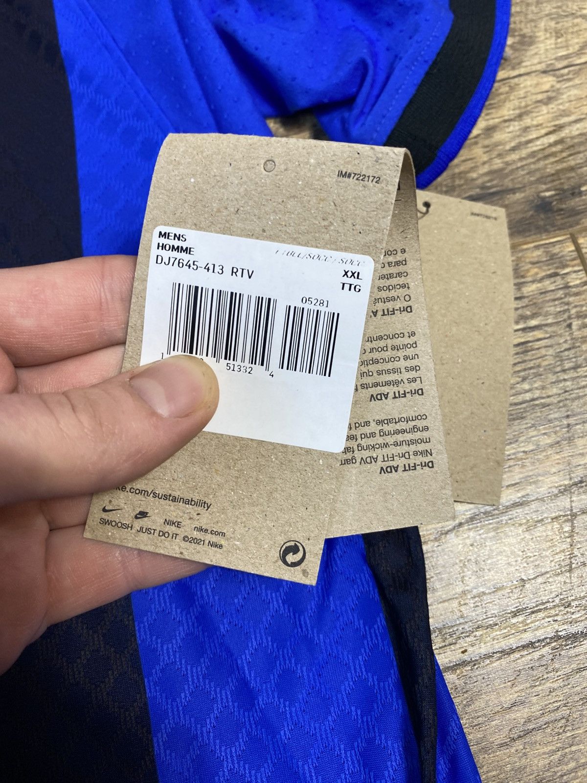 Nike Inter Milan Home Shirt 2022/23 Authentic Player Version XXL Size US XXL / EU 58 / 5 - 3 Thumbnail