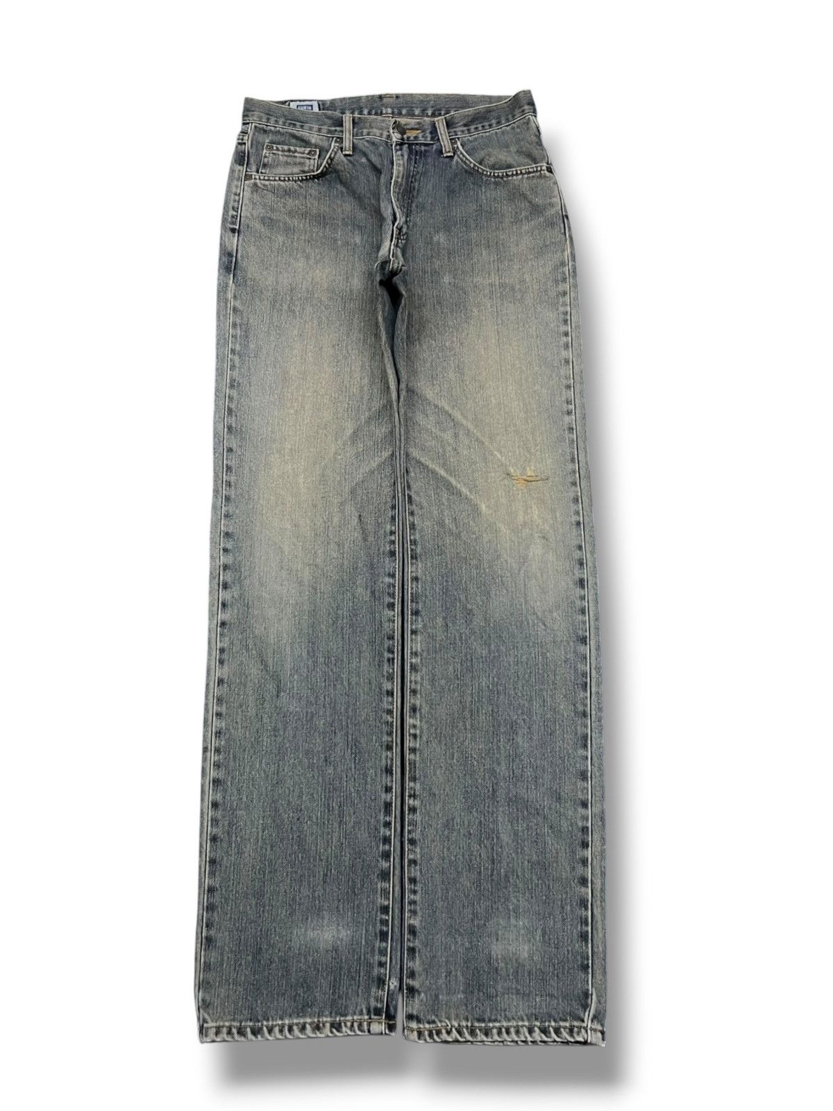 Edwin Vintage Exwin 403 Japan - Faded Mud Wash, Distressed Jeans Size US 31 - 2 Thumbnail
