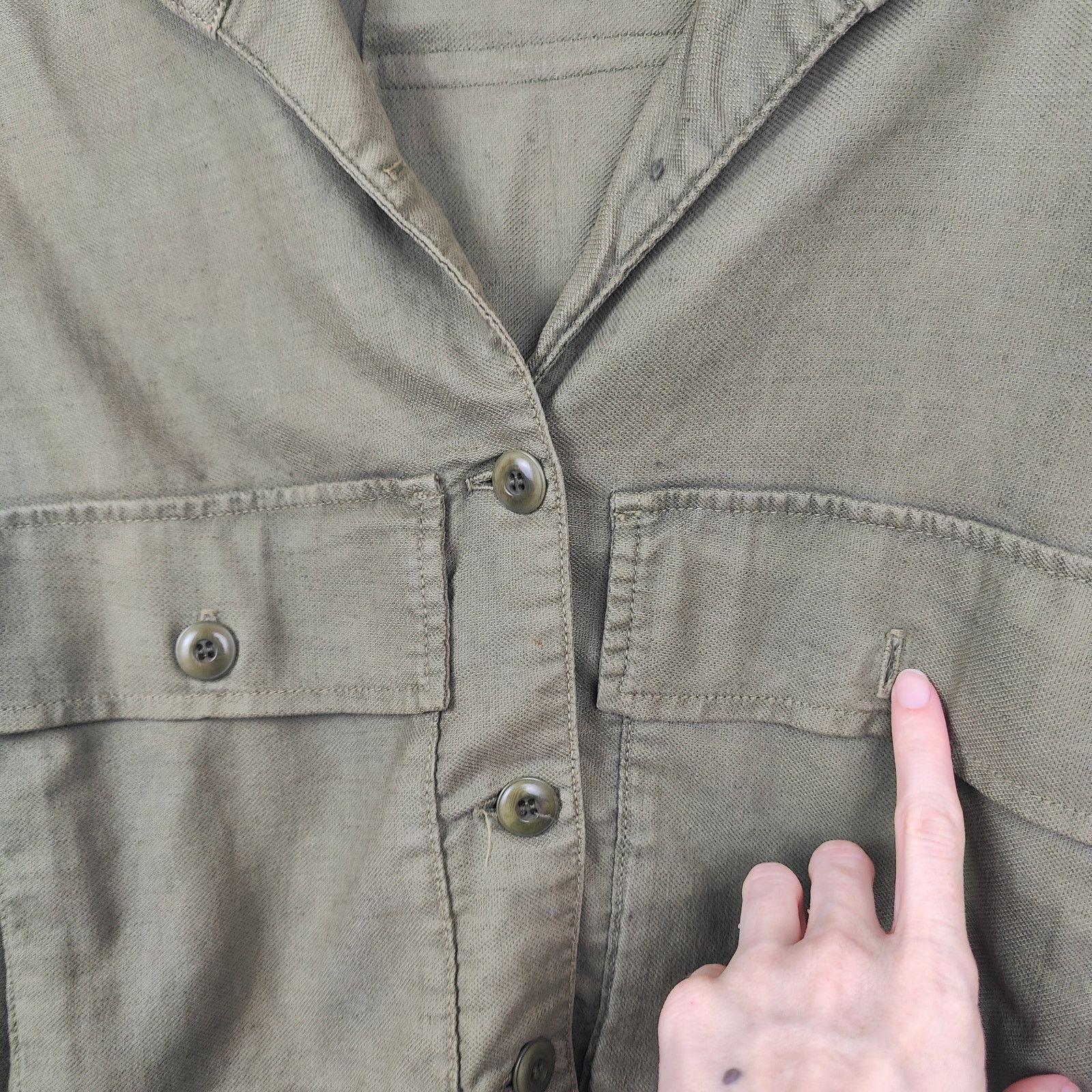 THE GREAT The Great The Swingy Army Jacket Womens Medium 2 Army Green Size M / US 6-8 / IT 42-44 - 3 Thumbnail
