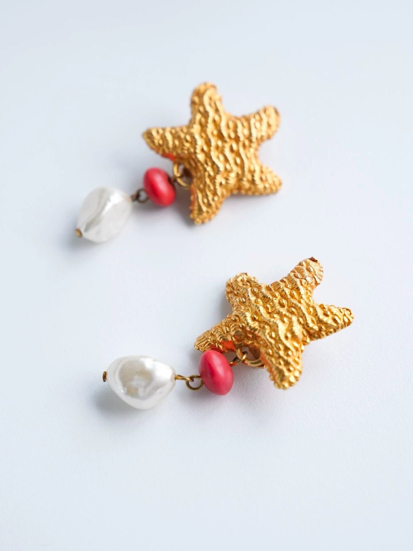 Other Dominique Aurientis Vintage Starfish Pearl Earclips Size ONE SIZE - 3 Thumbnail