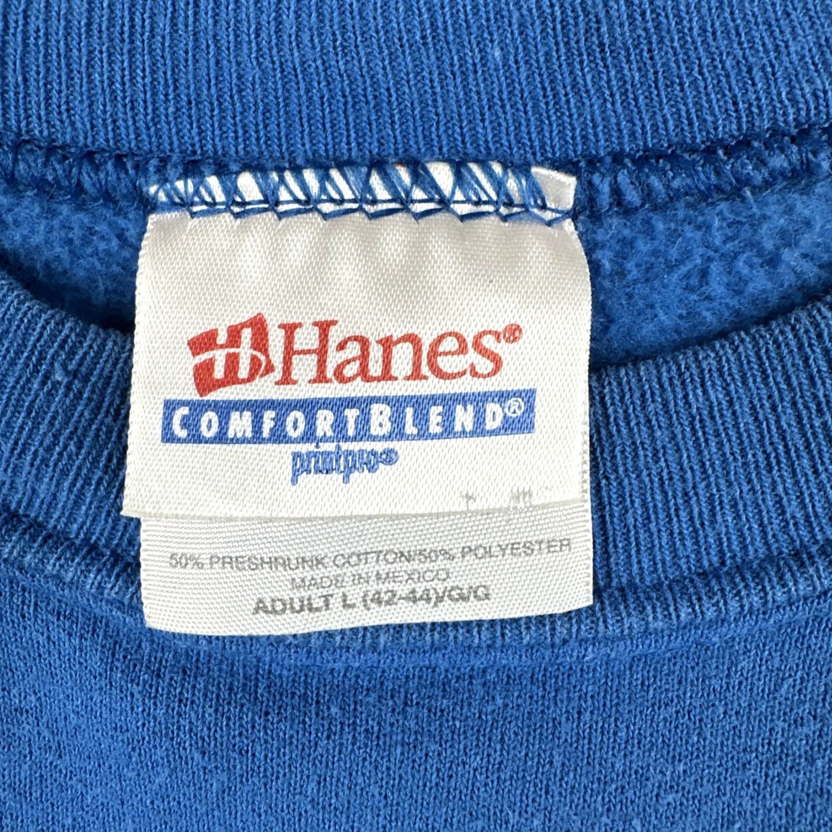 Hanes VINTAGE Hanes Sweatshirt Crew Neck Blue Large 90s USA Mens L Casual Pullover Size US L / EU 52-54 / 3 - 7 Thumbnail