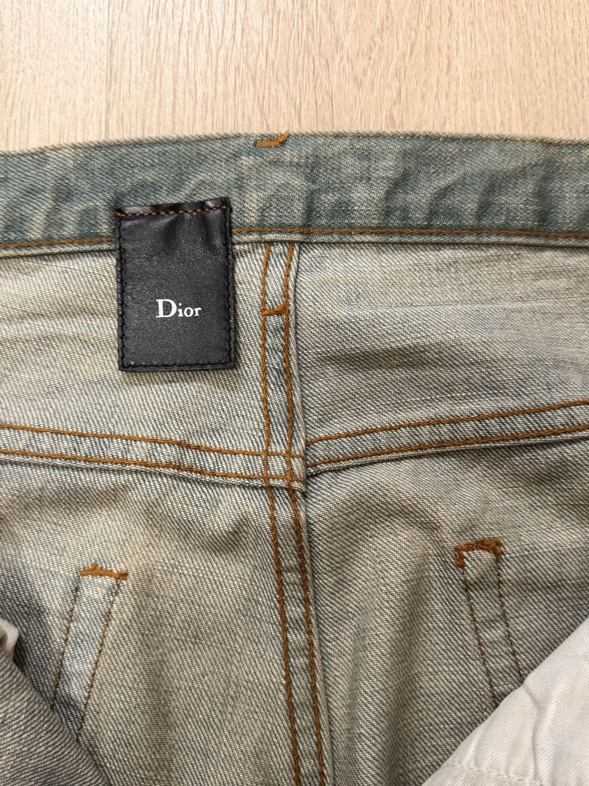 Dior Dior SS04 Strip Bleu Clair Denim Size US 29 - 6 Thumbnail