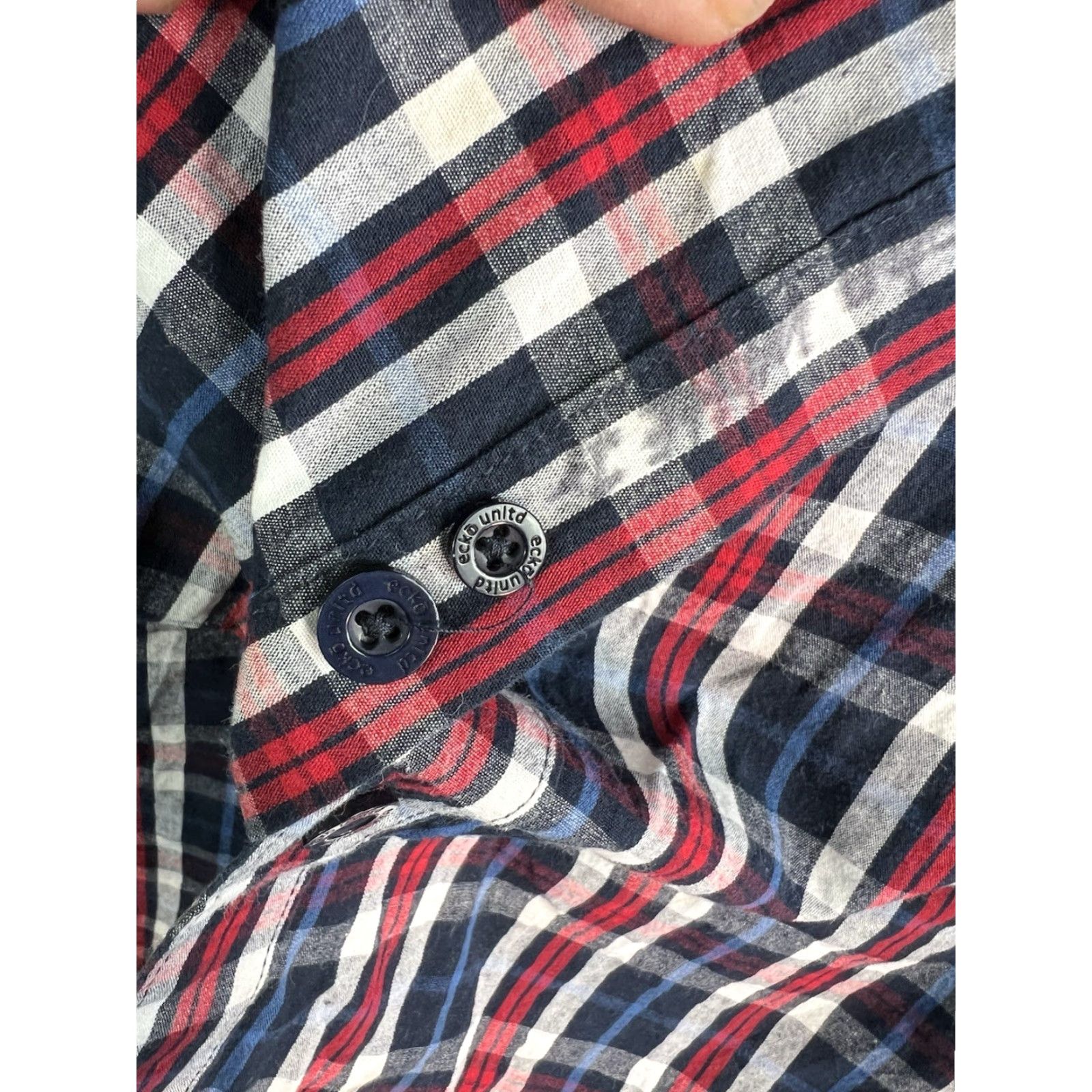 Ecko Unltd. Ecko Unltd. Plaid Shirt Men 6XL Long Sleeve Blue Cotton Casual Big & Tall Mens Size US XXL / EU 58 / 5 - 5 Thumbnail