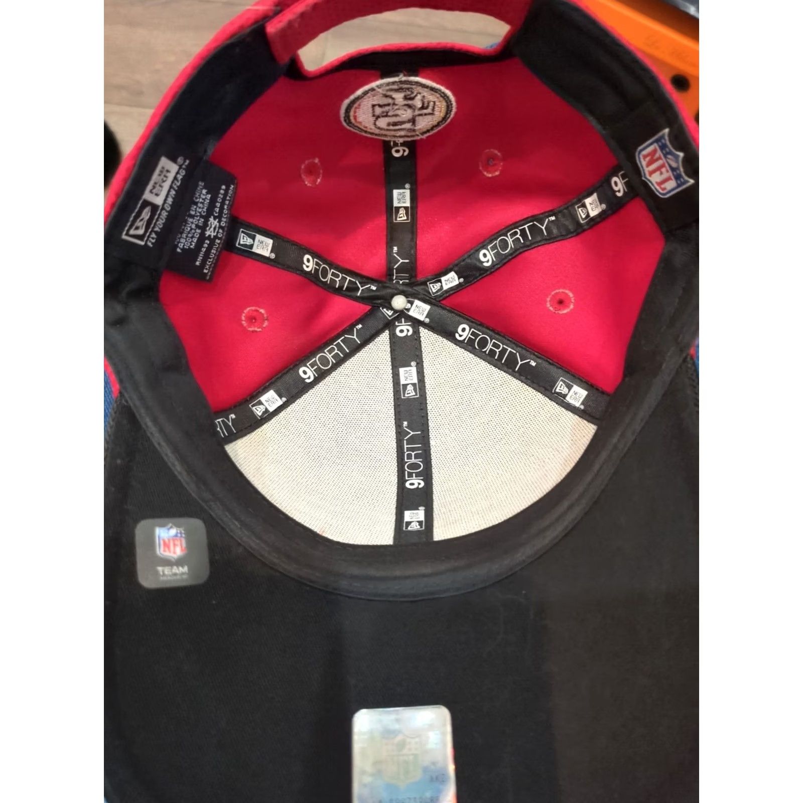 New Era New Era San Francisco 49ers Embroider Sideline Red/Black Adjustable Snapback Hat Men Red Colorful Casual Travel Workwear Size ONE SIZE - 4 Thumbnail